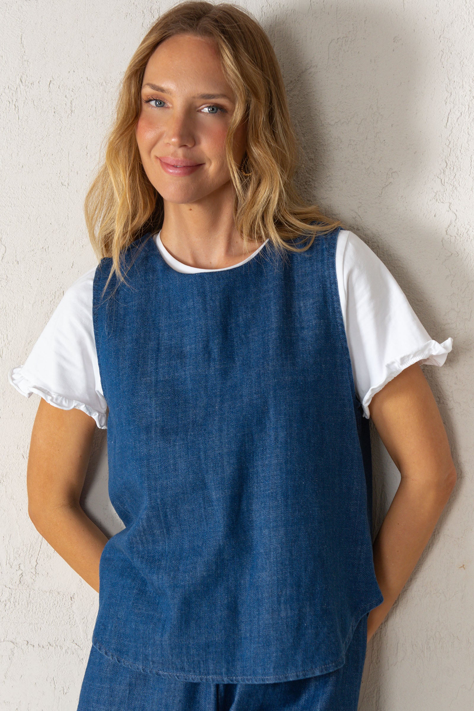 CHALECO VICTORIA // DENIM MEDIO