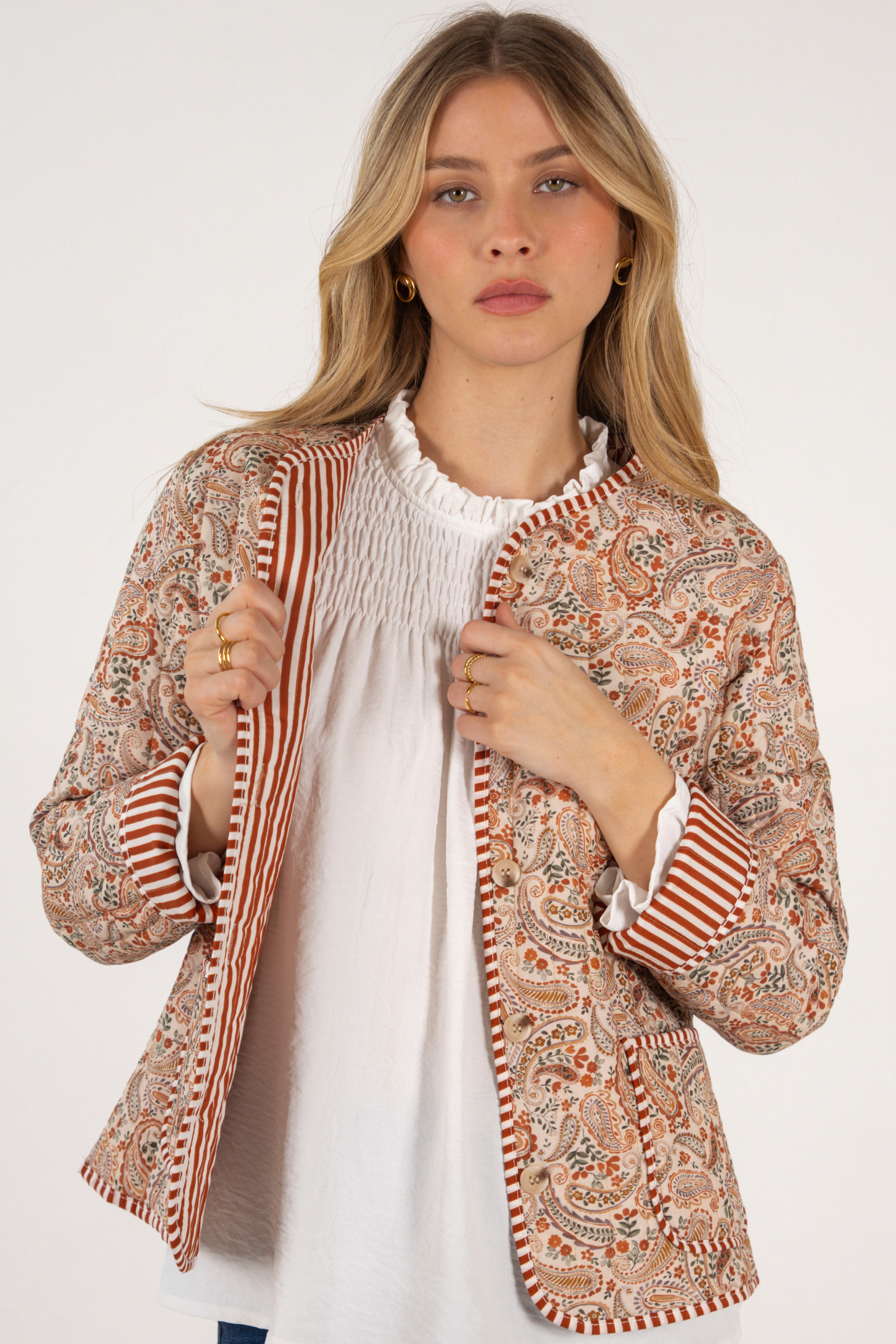 CHAQUETA BEA // PAISLEY TEJA