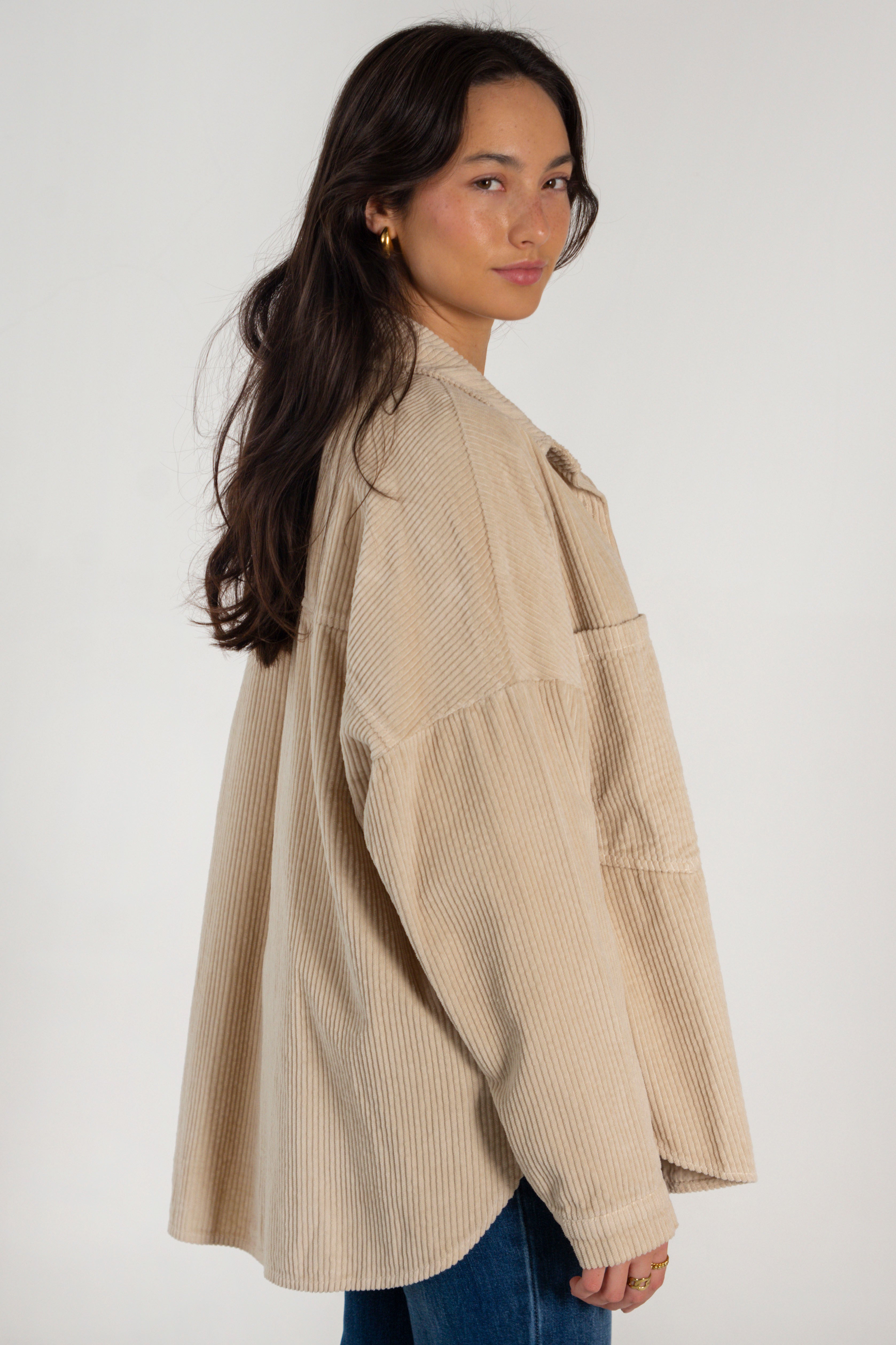 CELIA JACKET // BEIGE CORDUROY