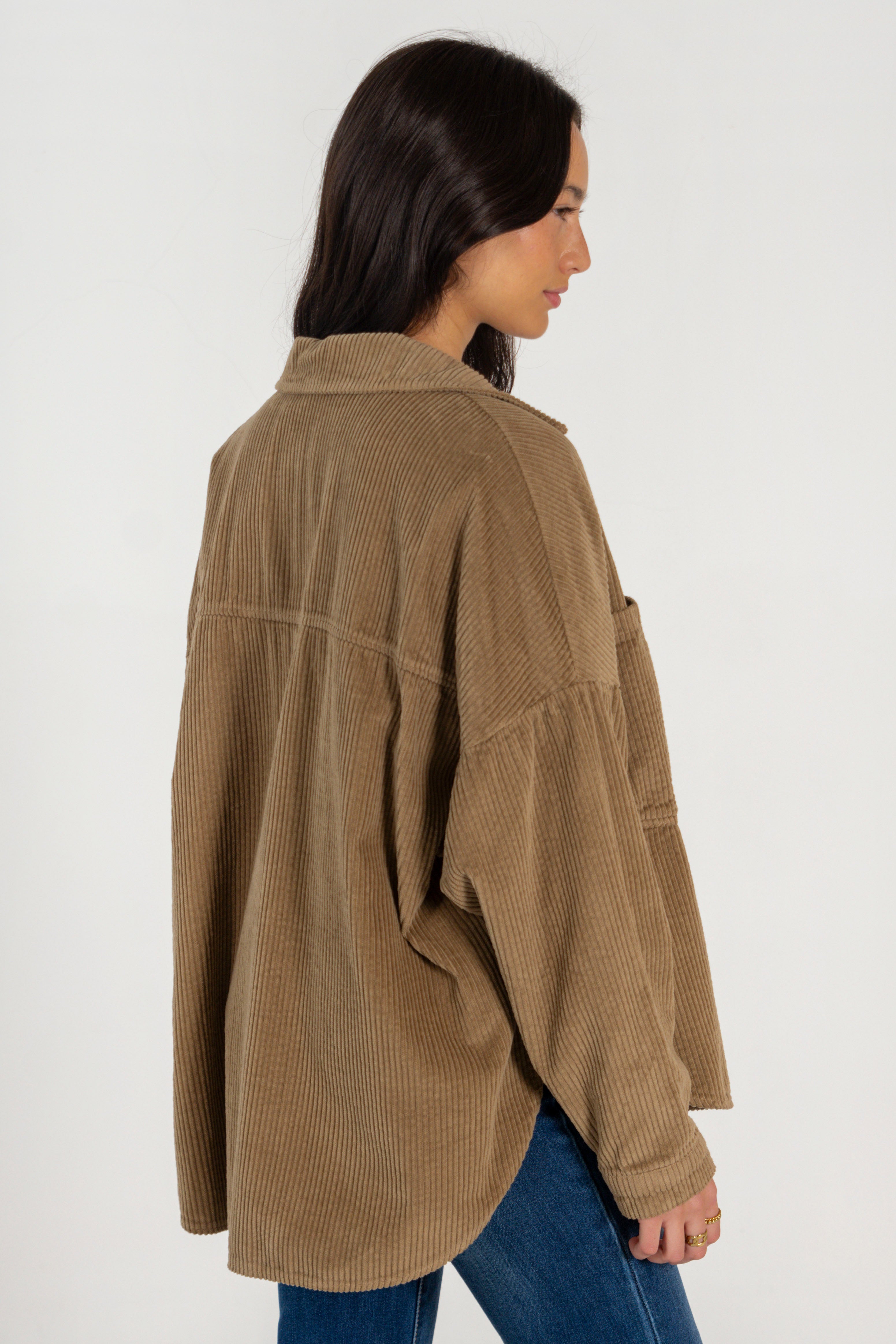 CELIA JACKET // BROWN CORDUROY