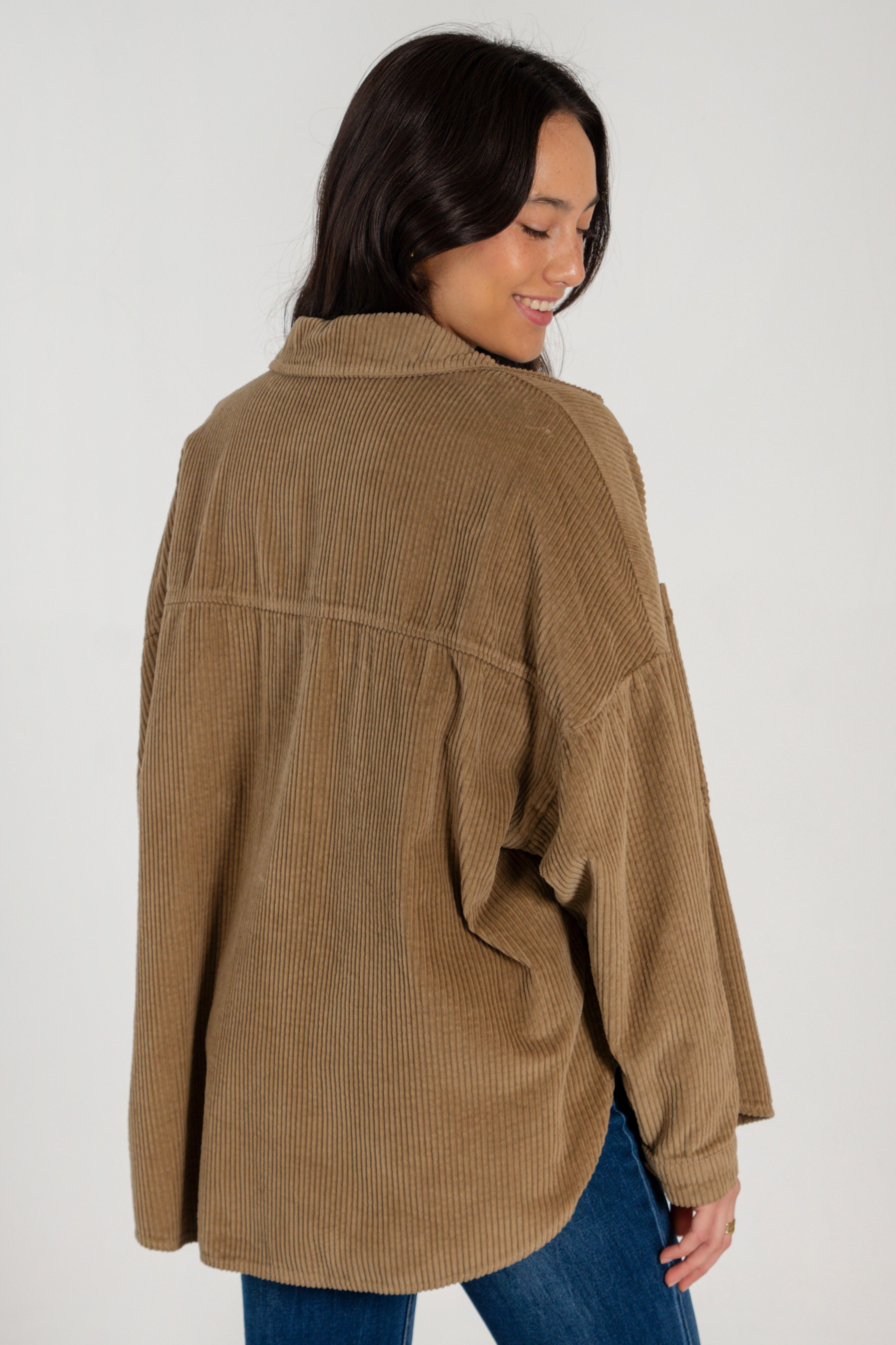 CELIA JACKET // BROWN CORDUROY