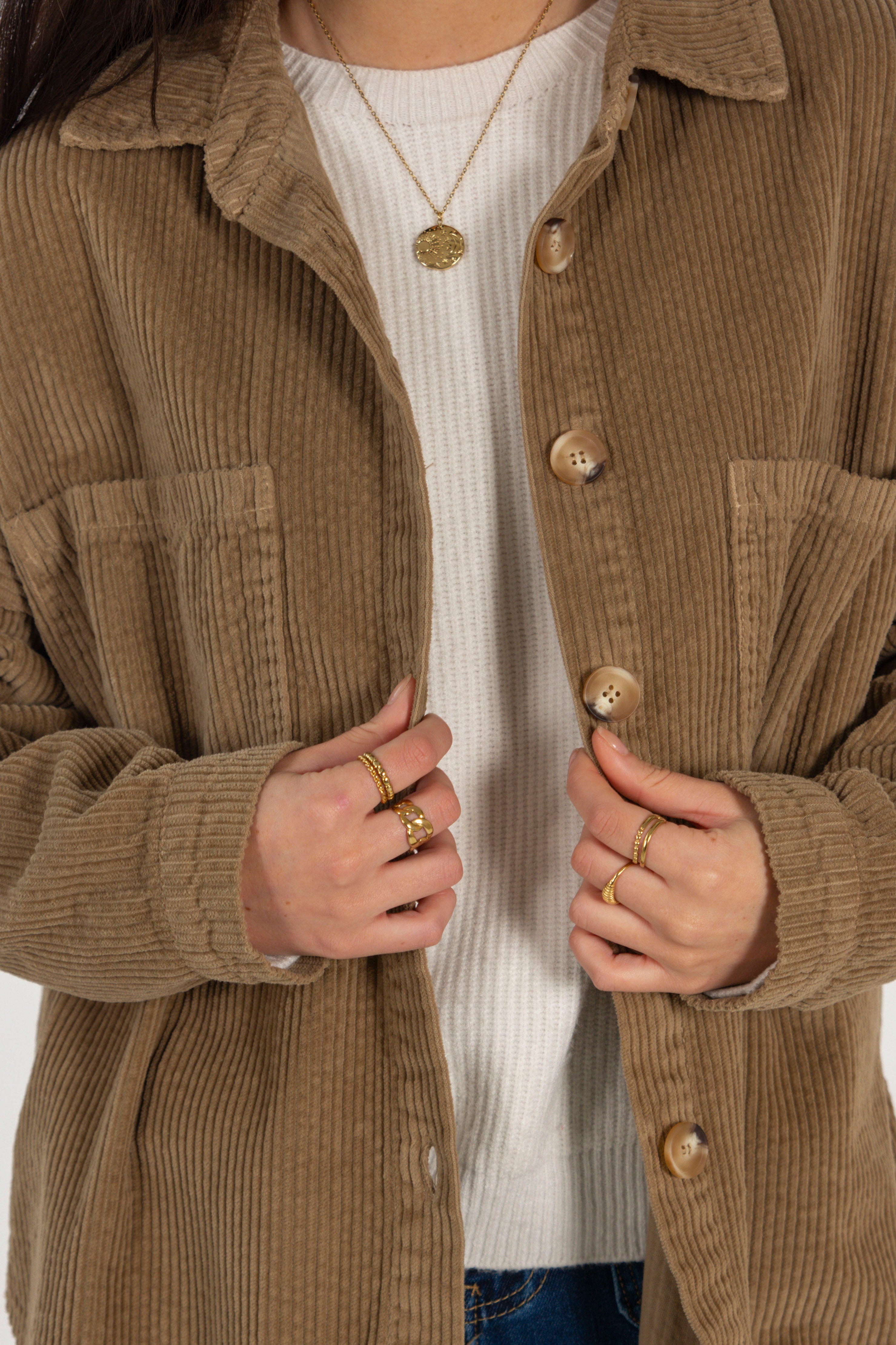 CELIA JACKET // BROWN CORDUROY