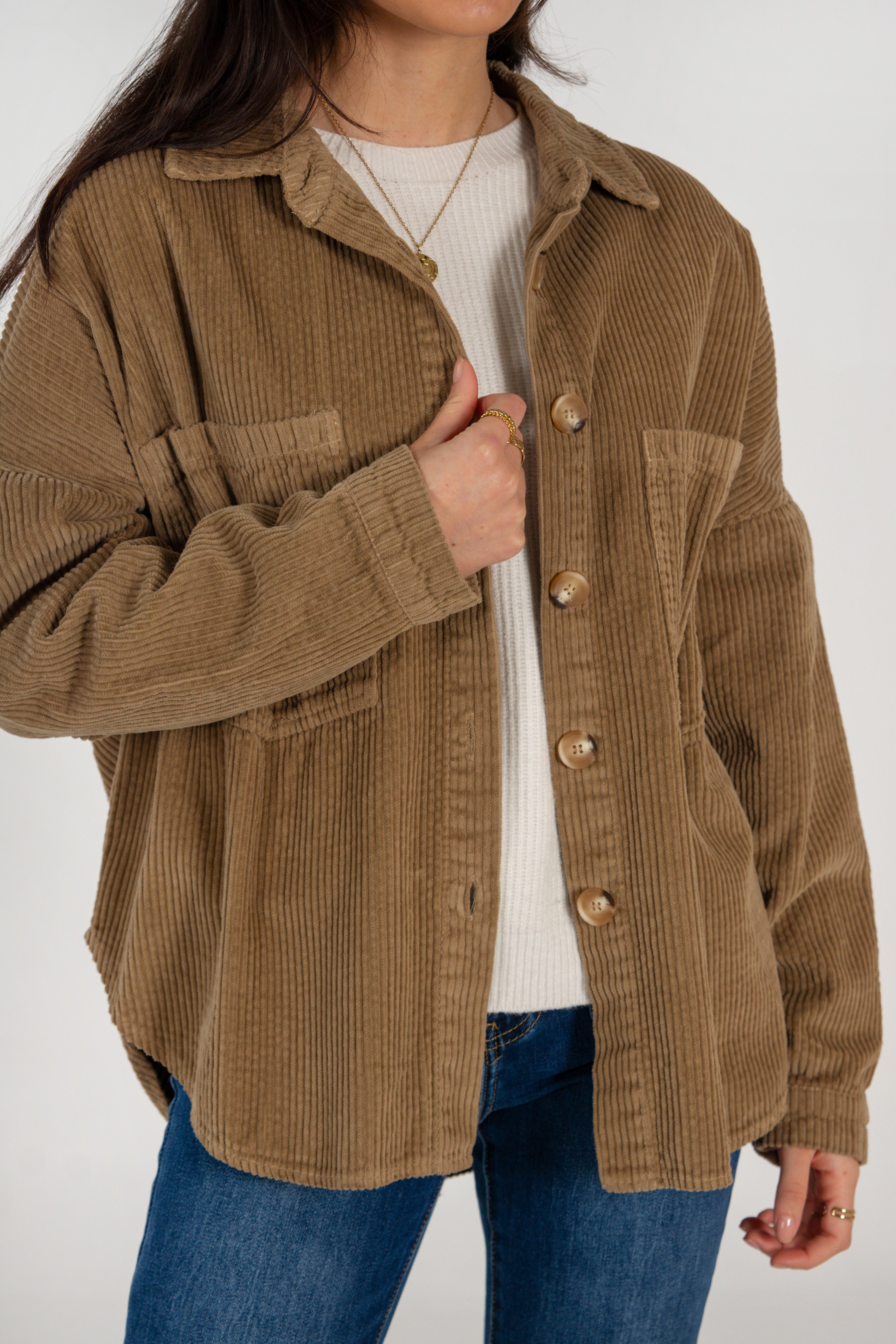 CELIA JACKET // BROWN CORDUROY