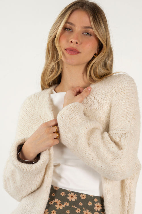 SARA CARDIGAN // ECRU image 1