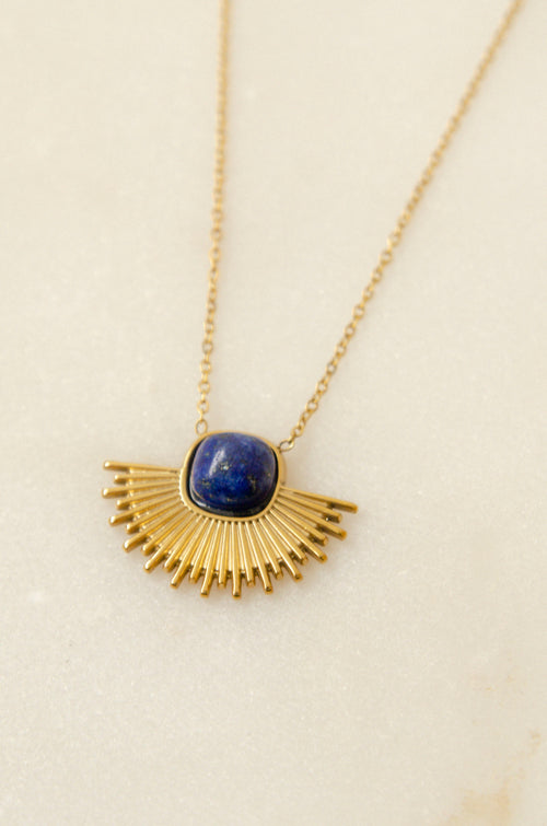 LOTUS NECKLACE // BLUE image 1