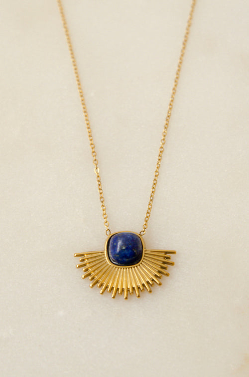 LOTUS NECKLACE // BLUE image 1