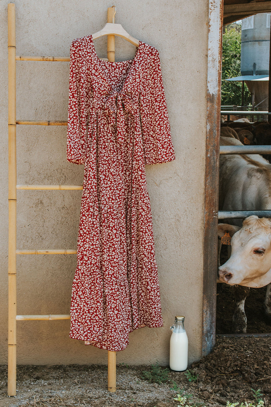 VESTIDO ALEJANDRA // FLORES GRANATE
