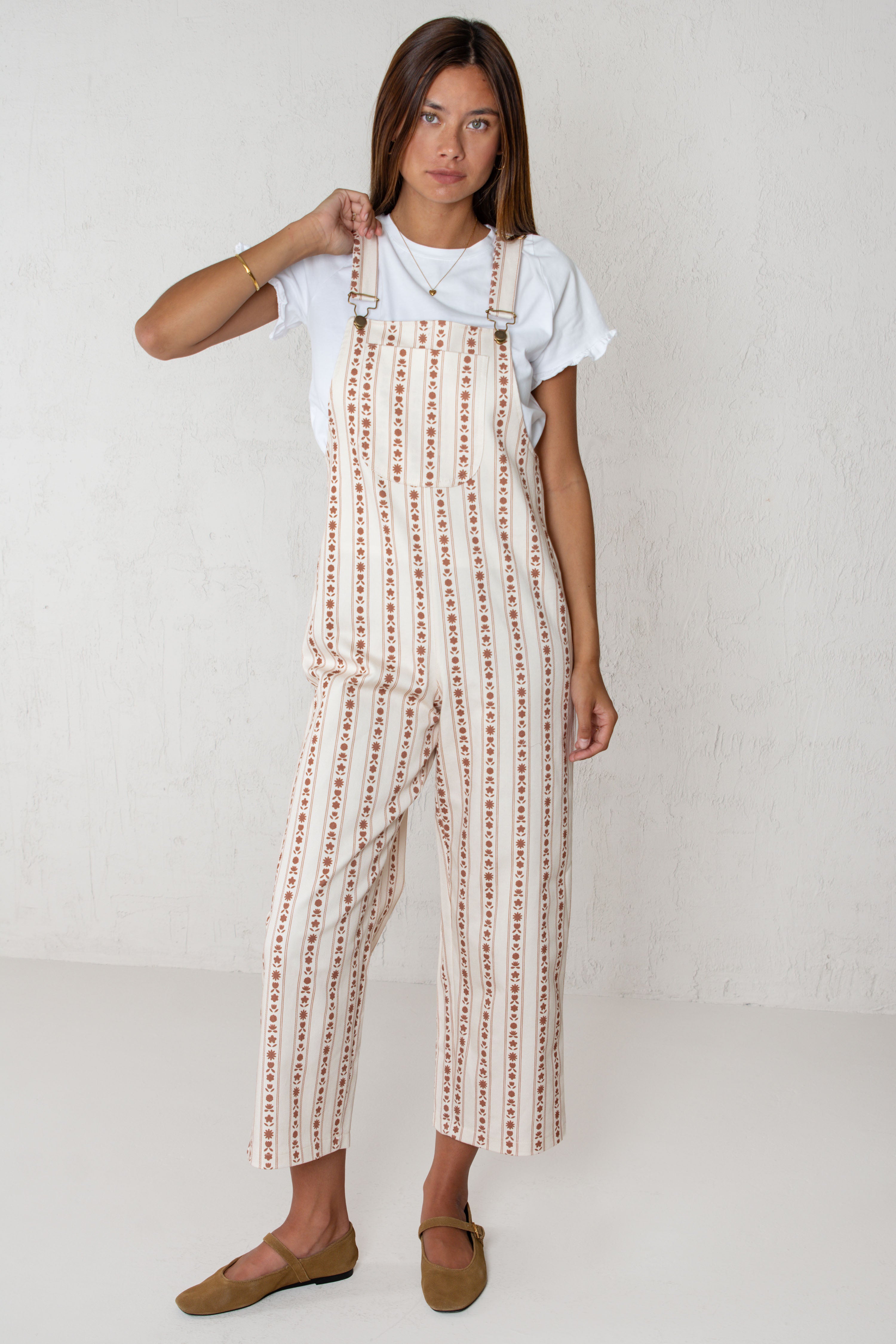 CARMELA OVERALLS // TERRACOTTA FLOWERS