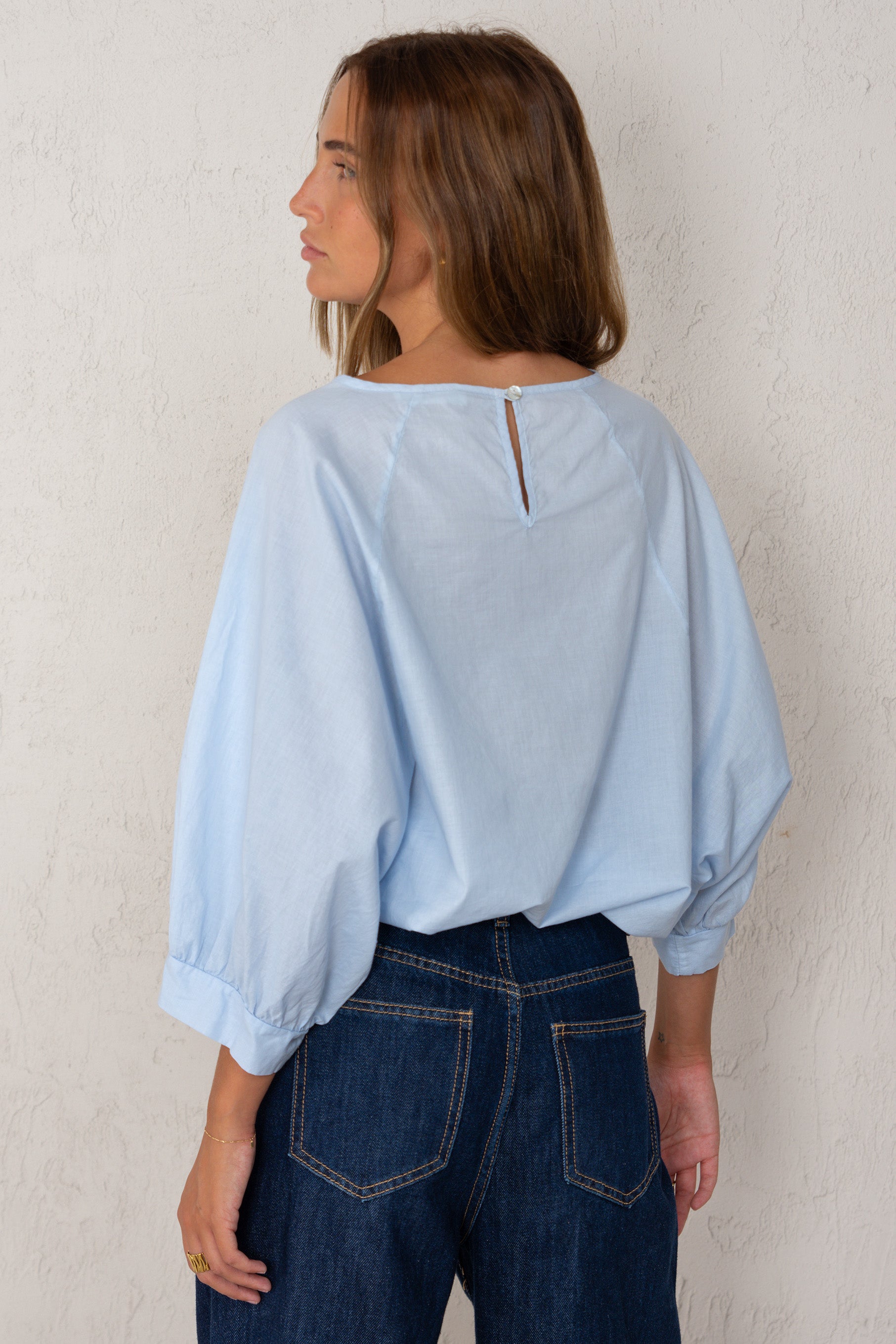 CAMISA BIANCA // AZUL CIELO