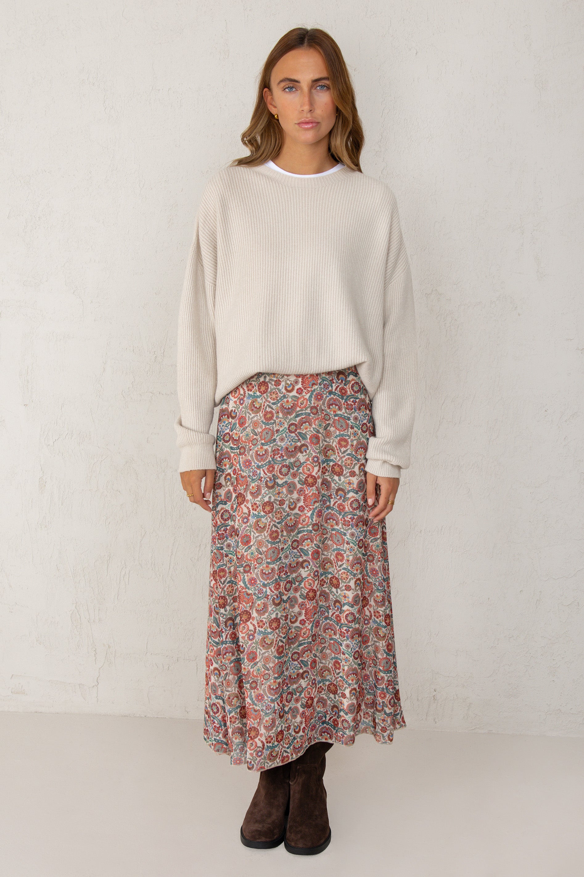 FALDA CARLA // ESTAMPADO GRANATE