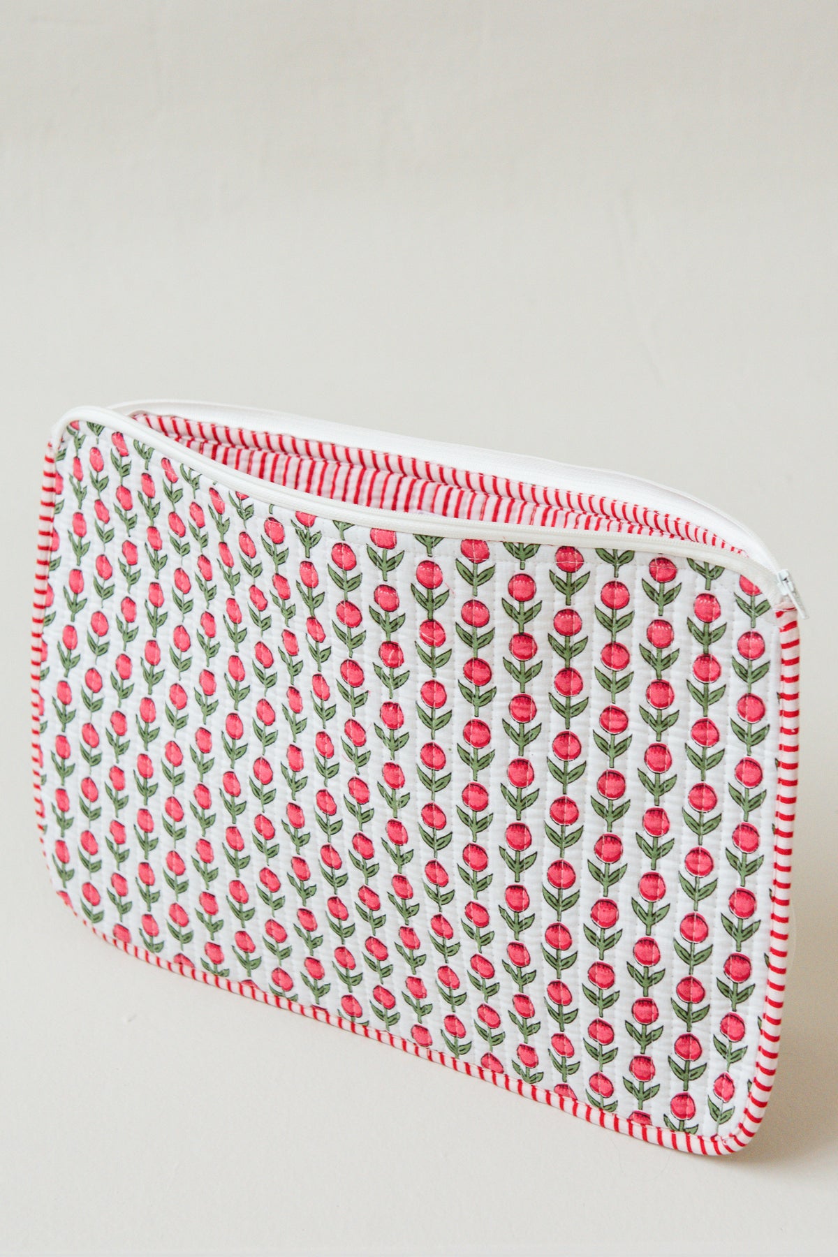 FUNDA ORDENADOR FLORES MINI ROJO