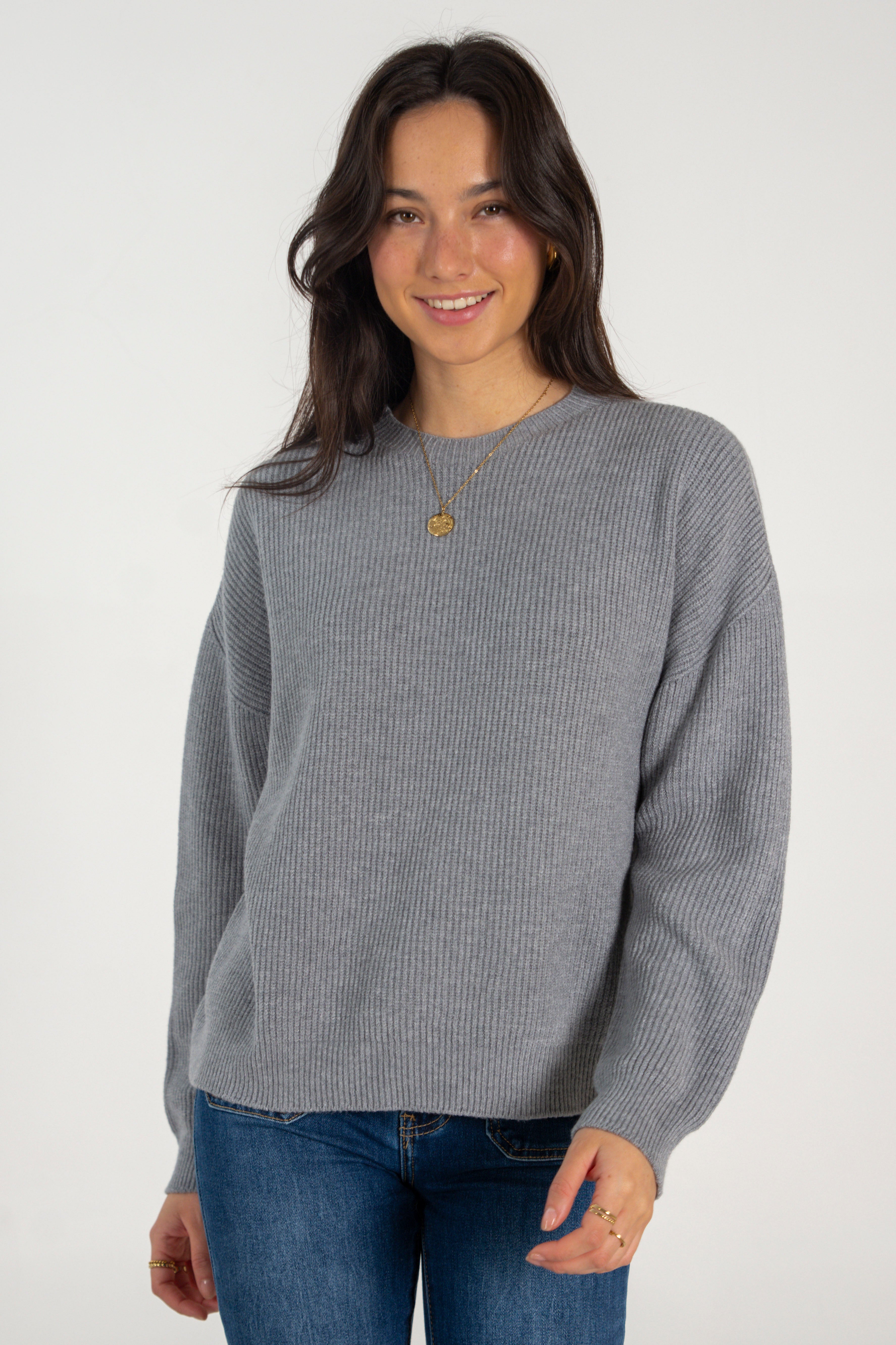 OLIVIA SWEATER // MEDIUM GREY