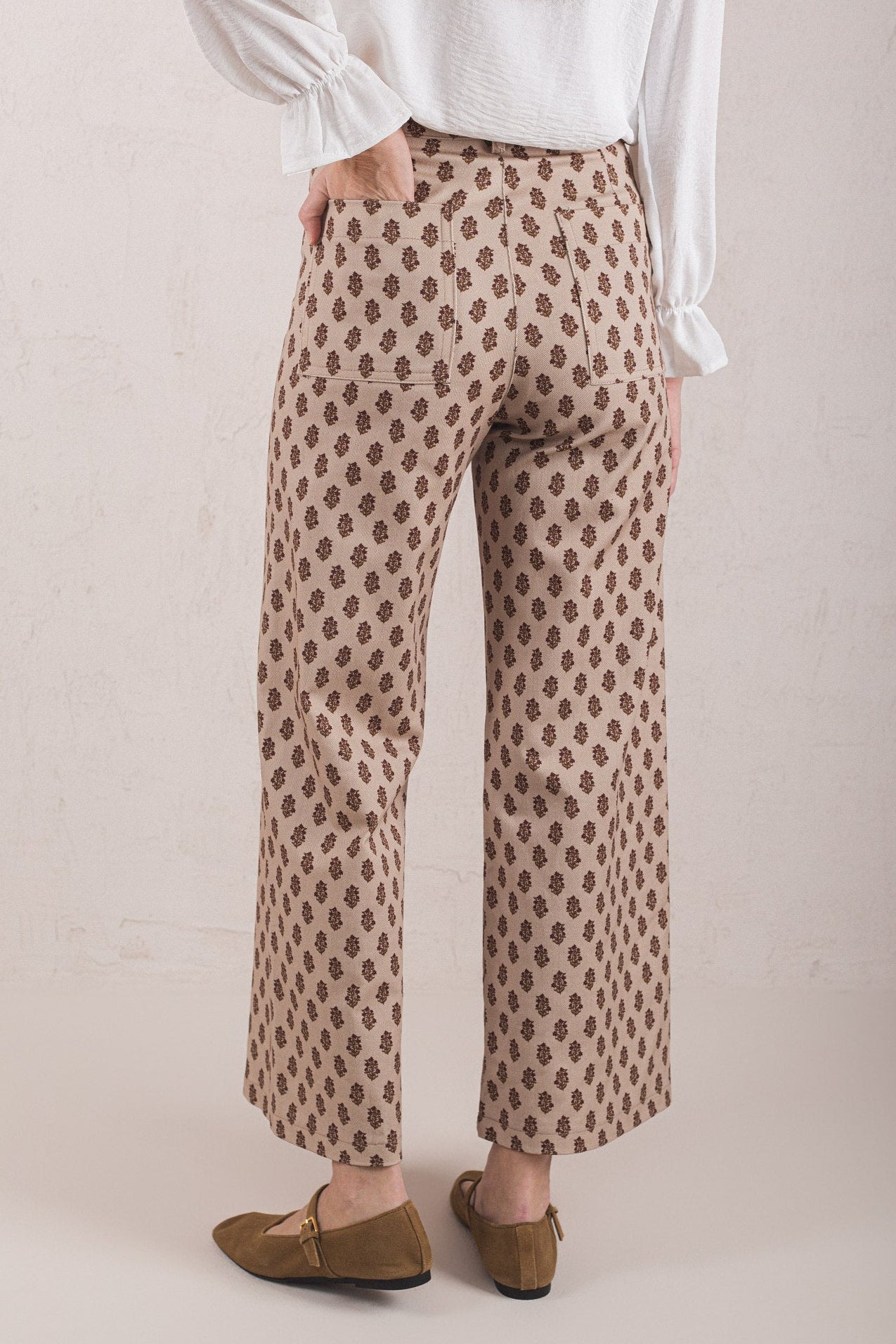 PAULA PANTS // BROWN FLOWERS