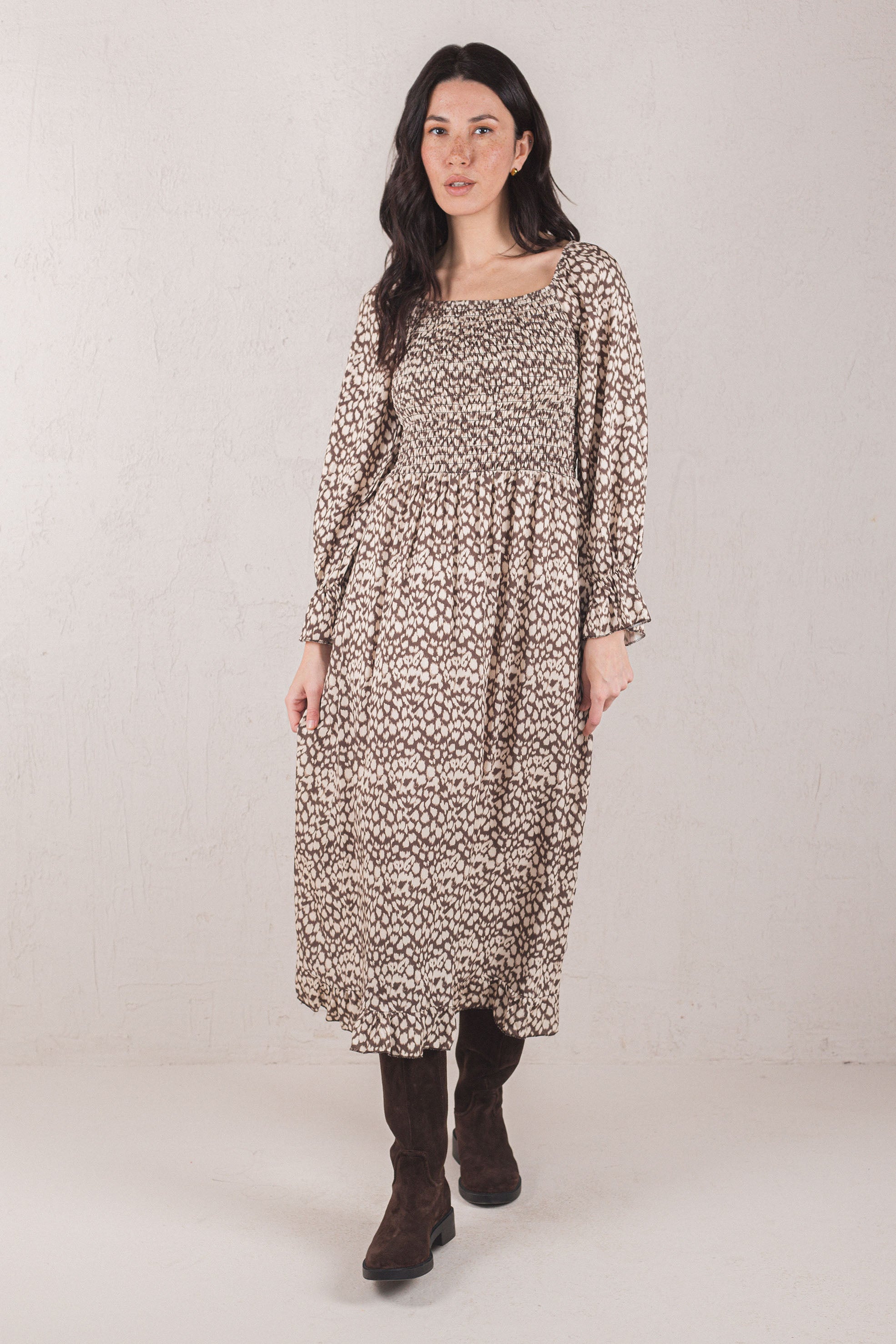 ALICE DRESS // BROWN LEOPARD