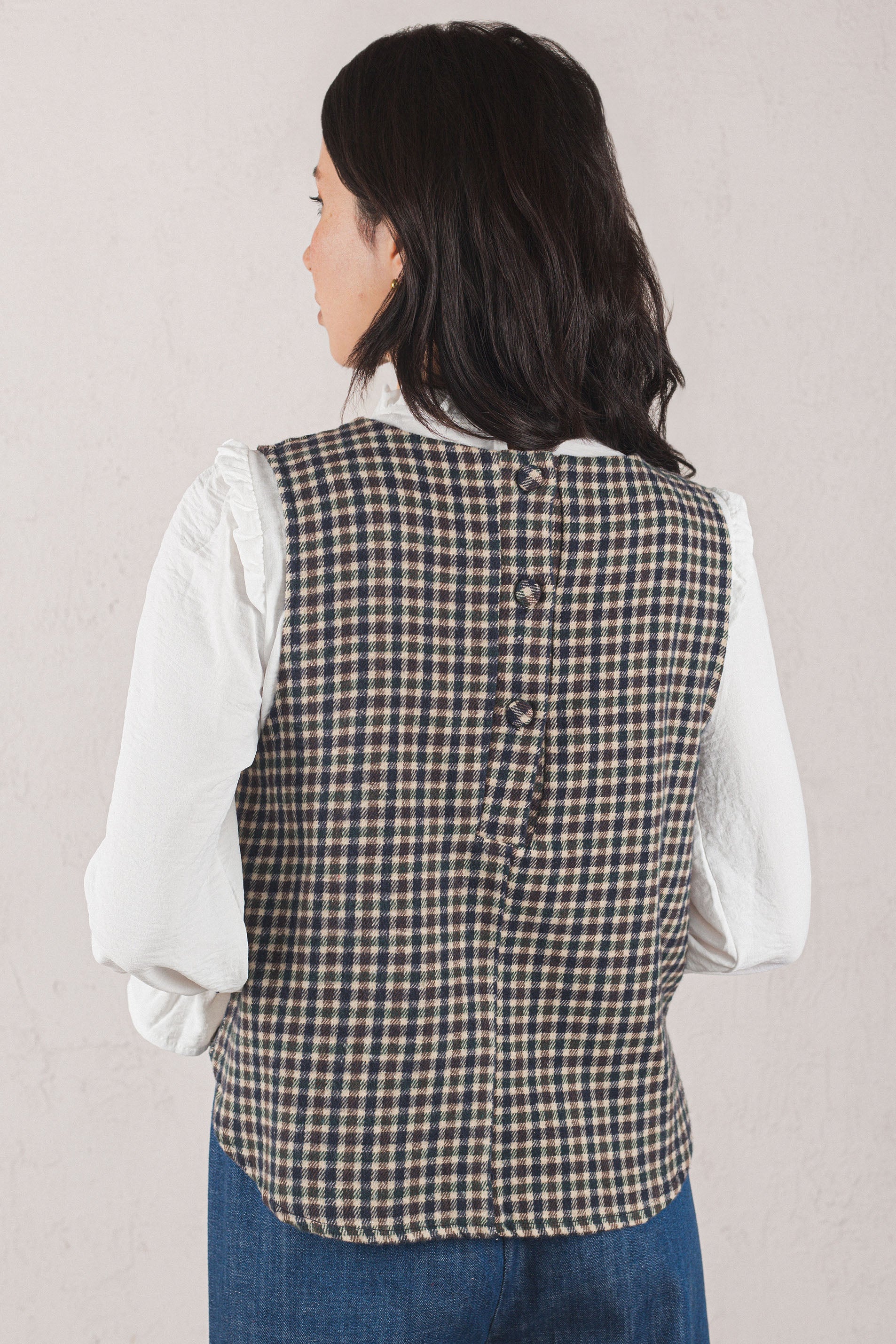 VICTORIA VEST // BLUE PLAID