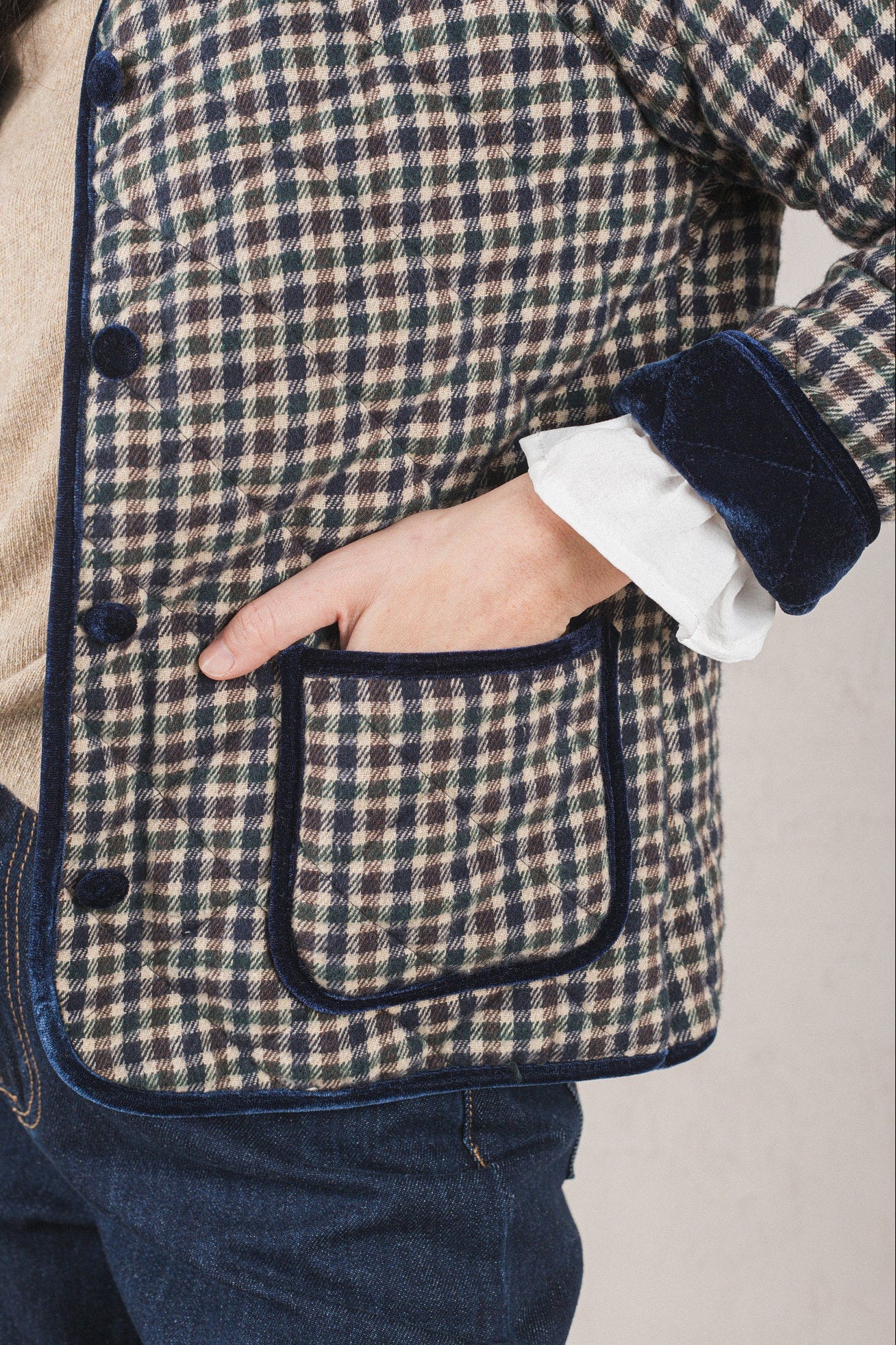 DANIELA JACKET // BLUE PLAID
