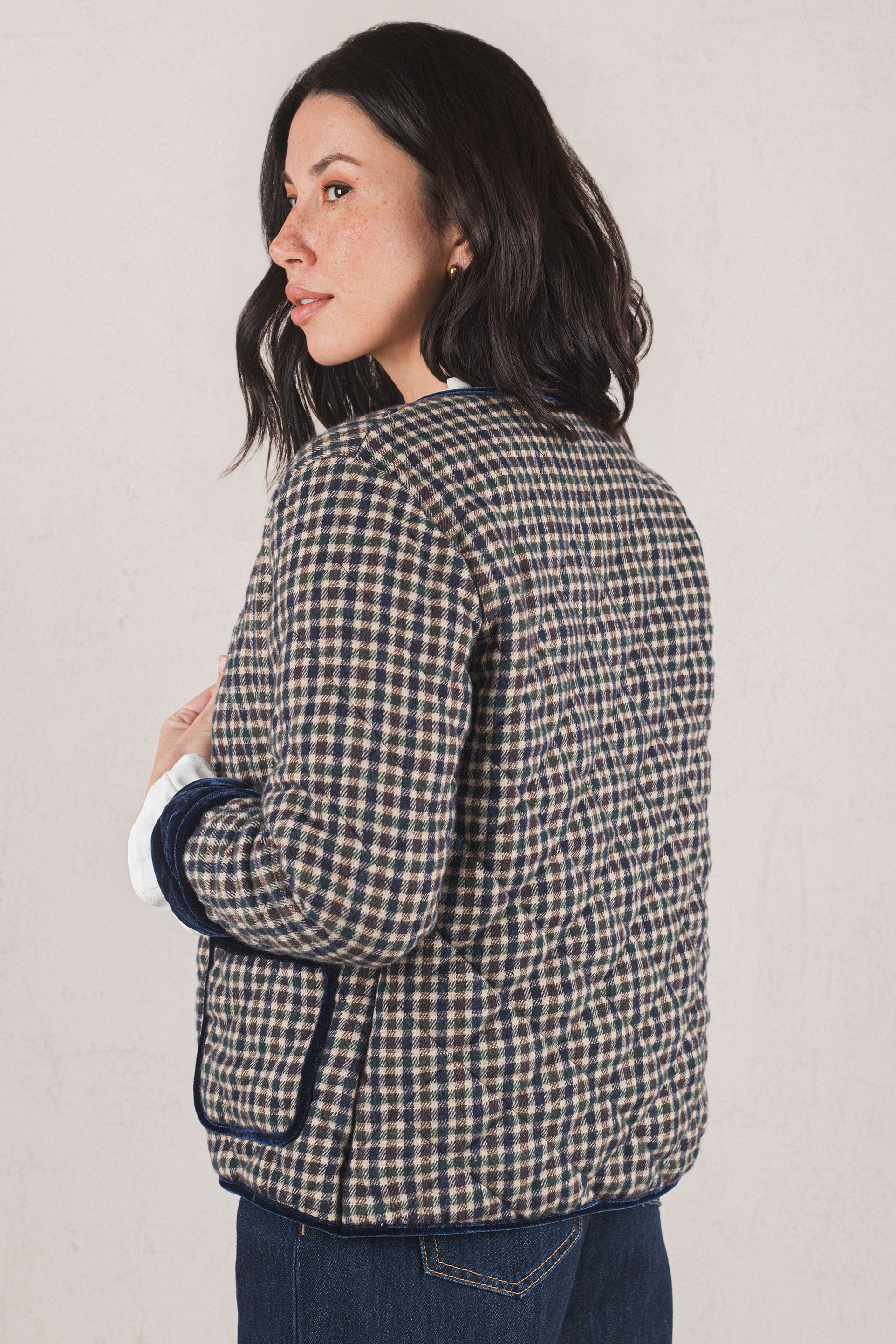 DANIELA JACKET // BLUE PLAID