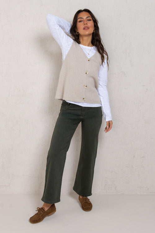 CAROL PANTS // MILITARY GREEN image 1