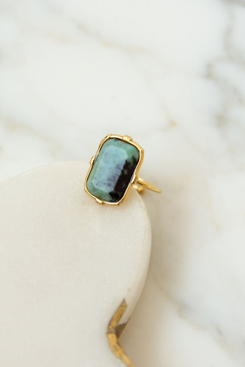 NATURAL STONE RING // TURQUOISE image 1