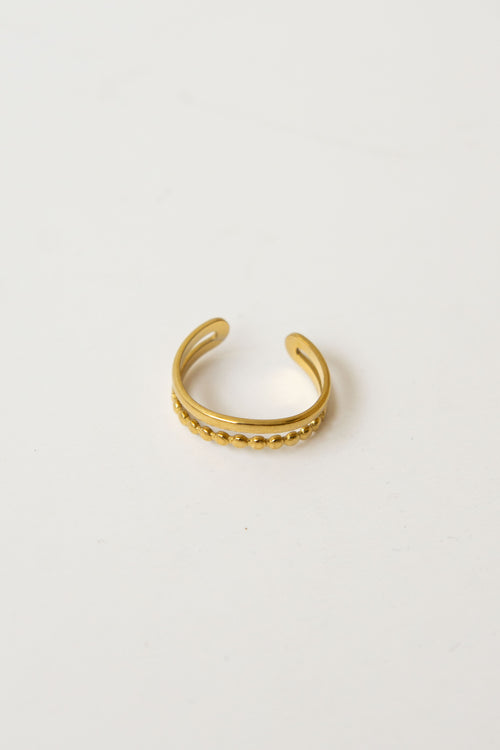 DOUBLE PLAIN AND POLKA DOT RING image 1