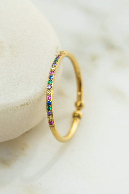 MULTICOLORED SPARKLE RING image 1