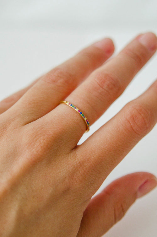 MULTICOLORED SPARKLE RING image 1