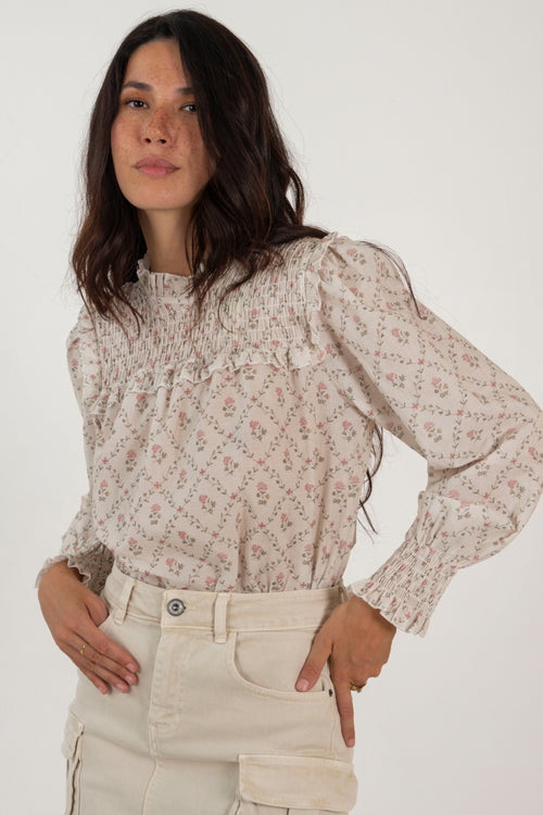 CAMISA ANA // FLORES ROSA image 1