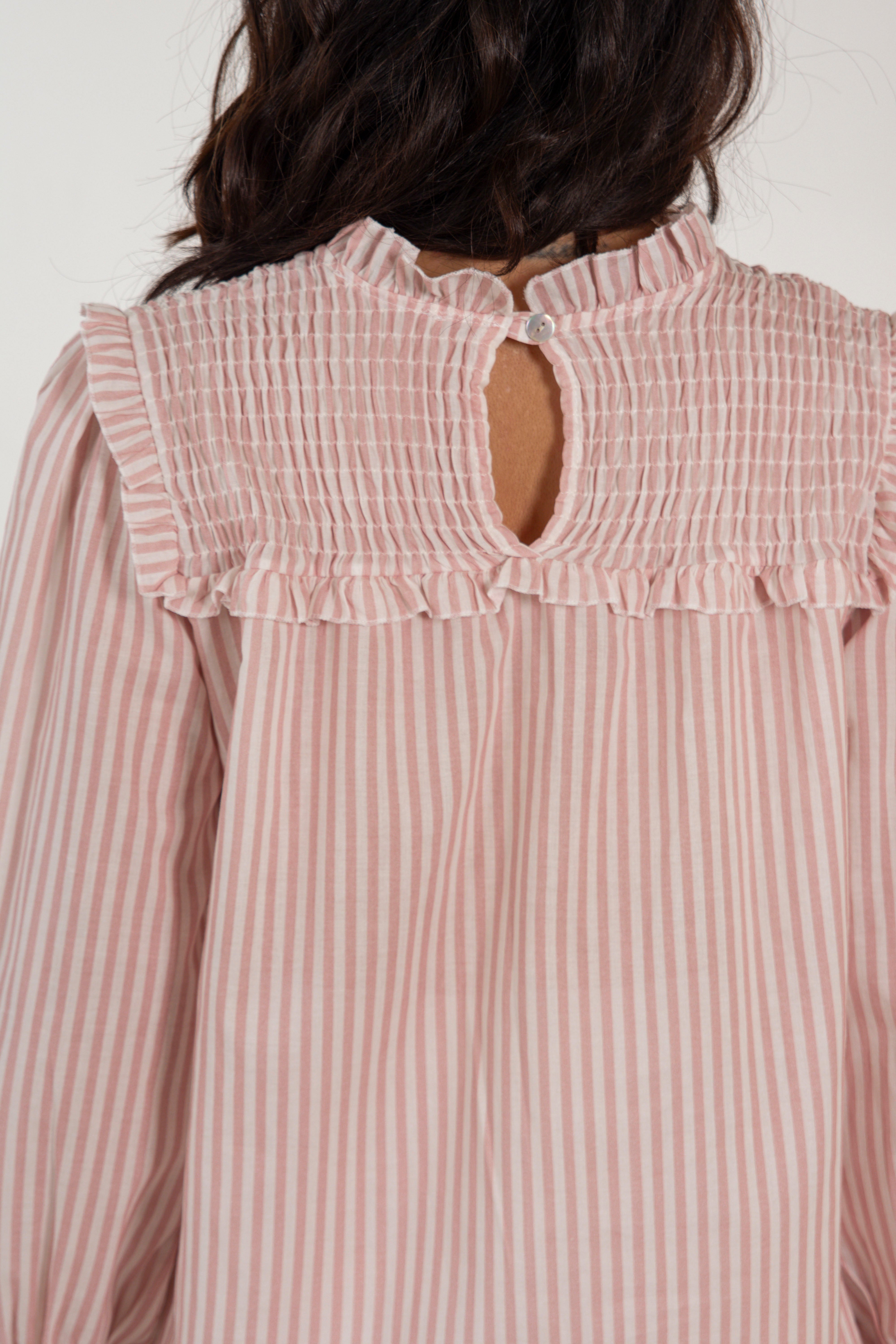 ANA SHIRT // PINK STRIPES