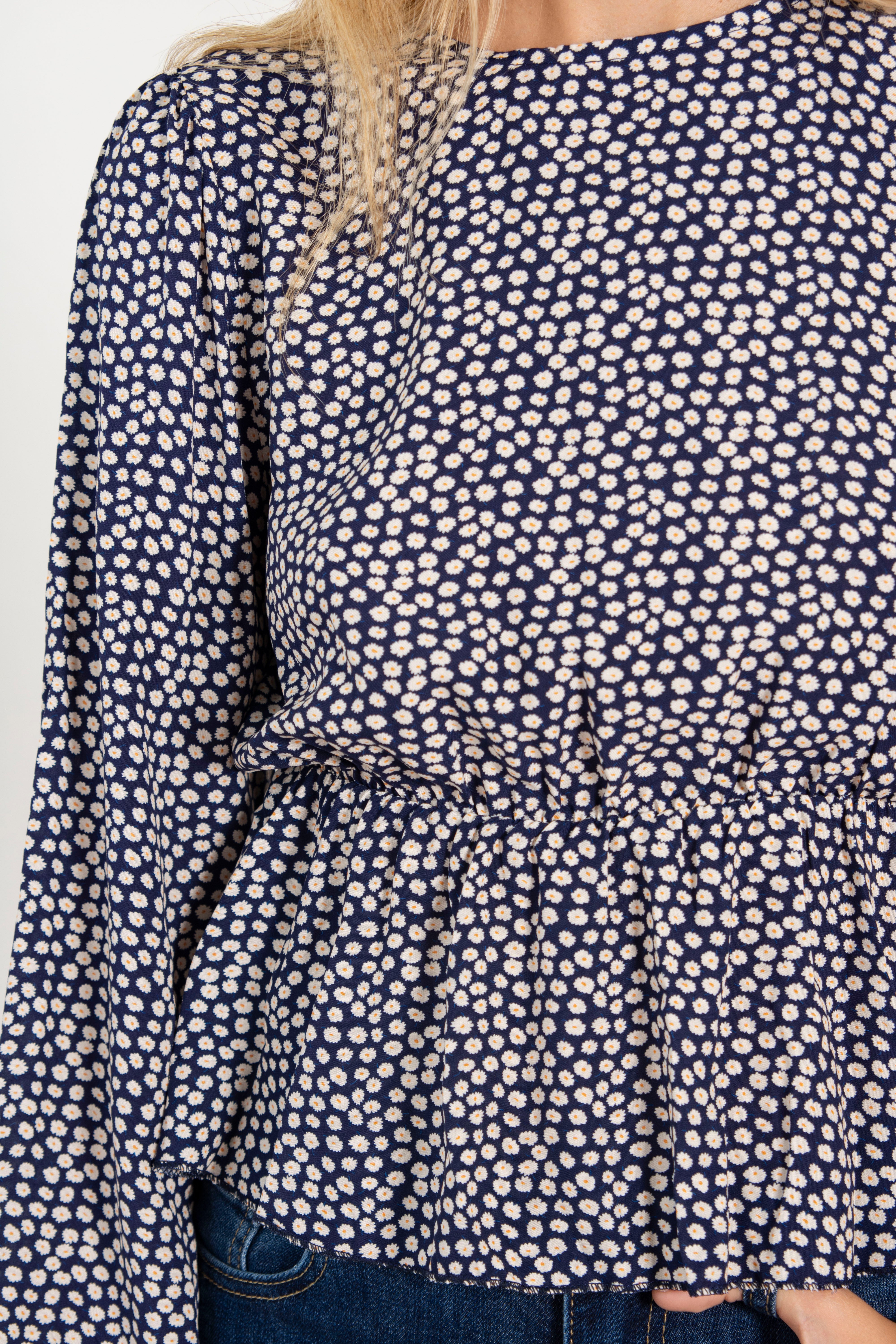 PATTY SHIRT // DARK BLUE FLOWERS