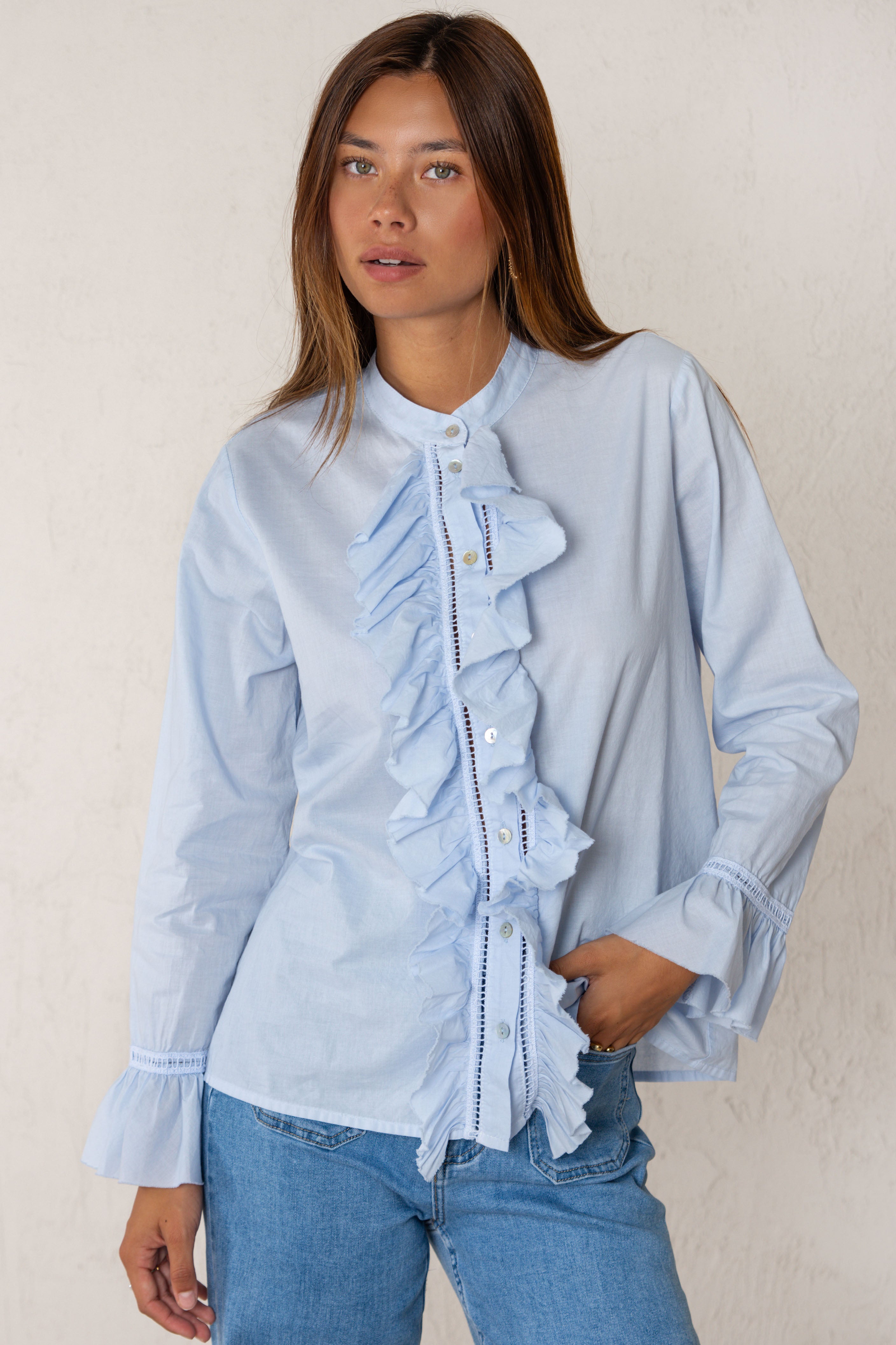 CAMISA AURORA // AZUL CIELO