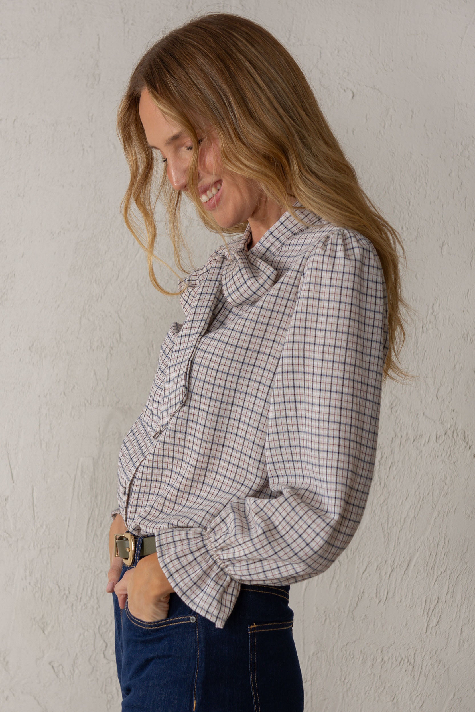 CAMISA CARLOTA // CUADROS AZUL