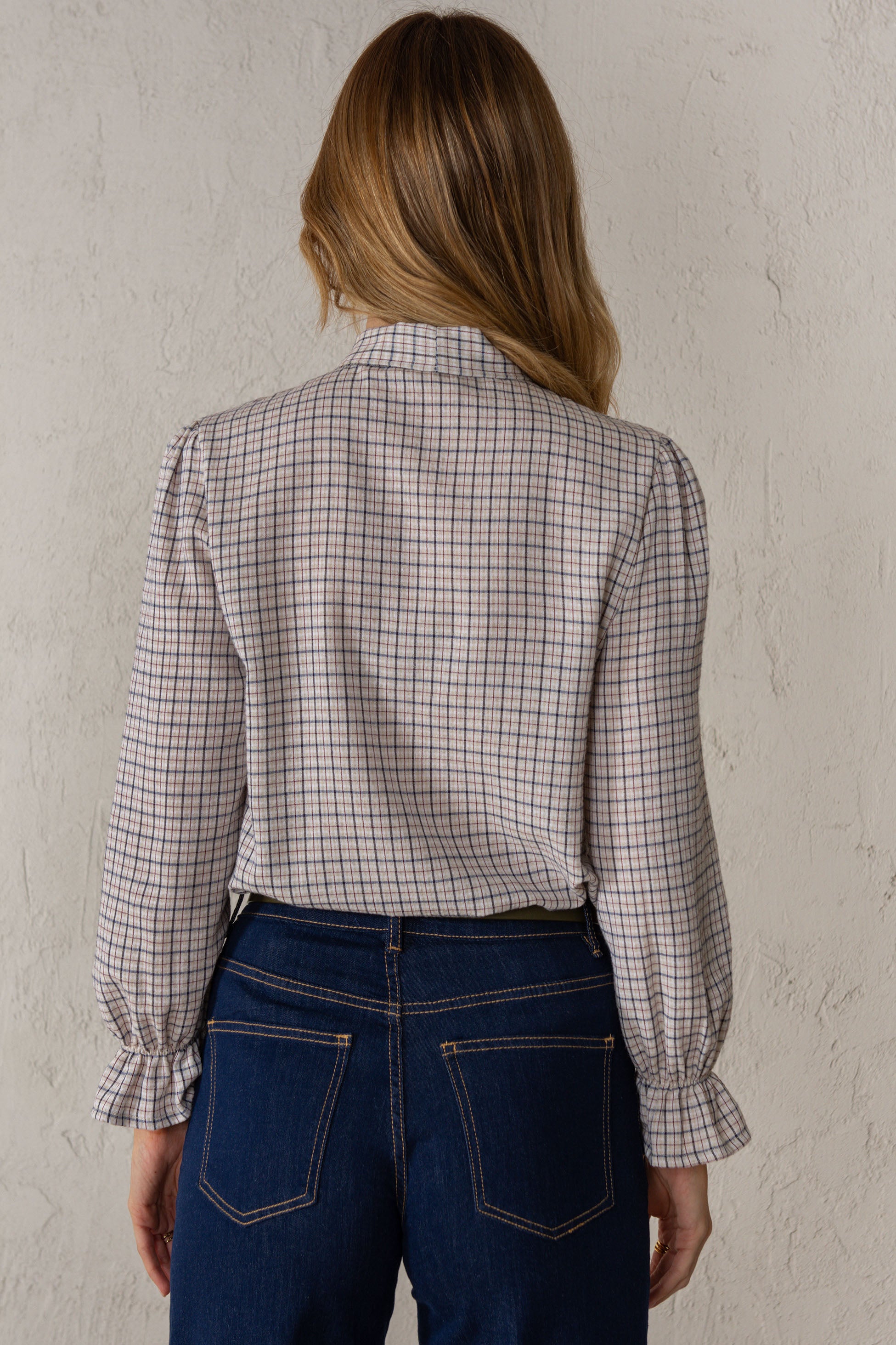 CAMISA CARLOTA // CUADROS AZUL