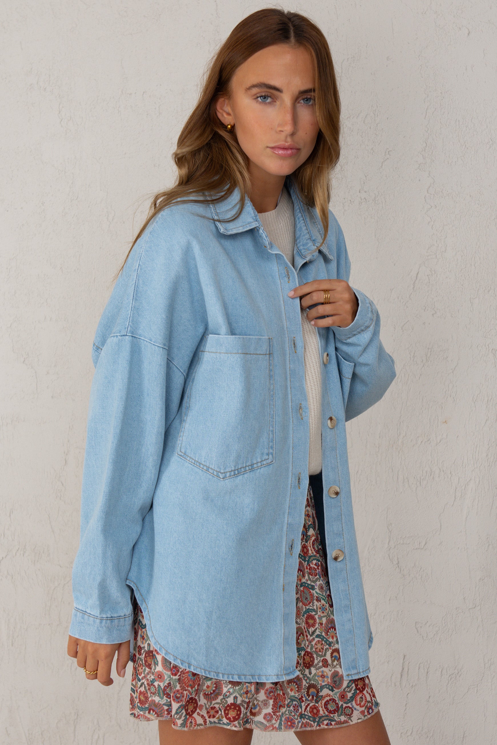 CHAQUETA CELIA // DENIM CLARO