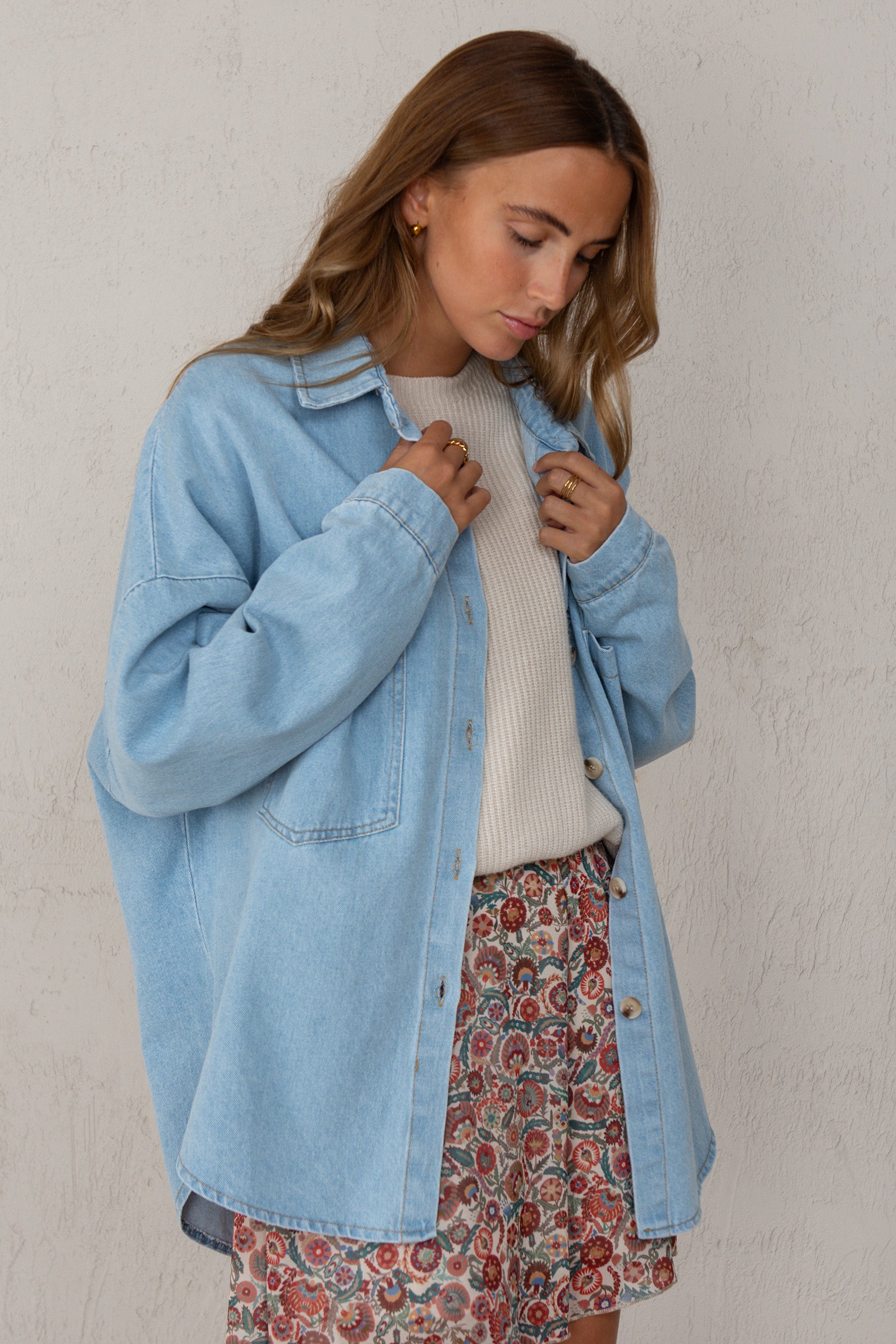 CHAQUETA CELIA // DENIM CLARO