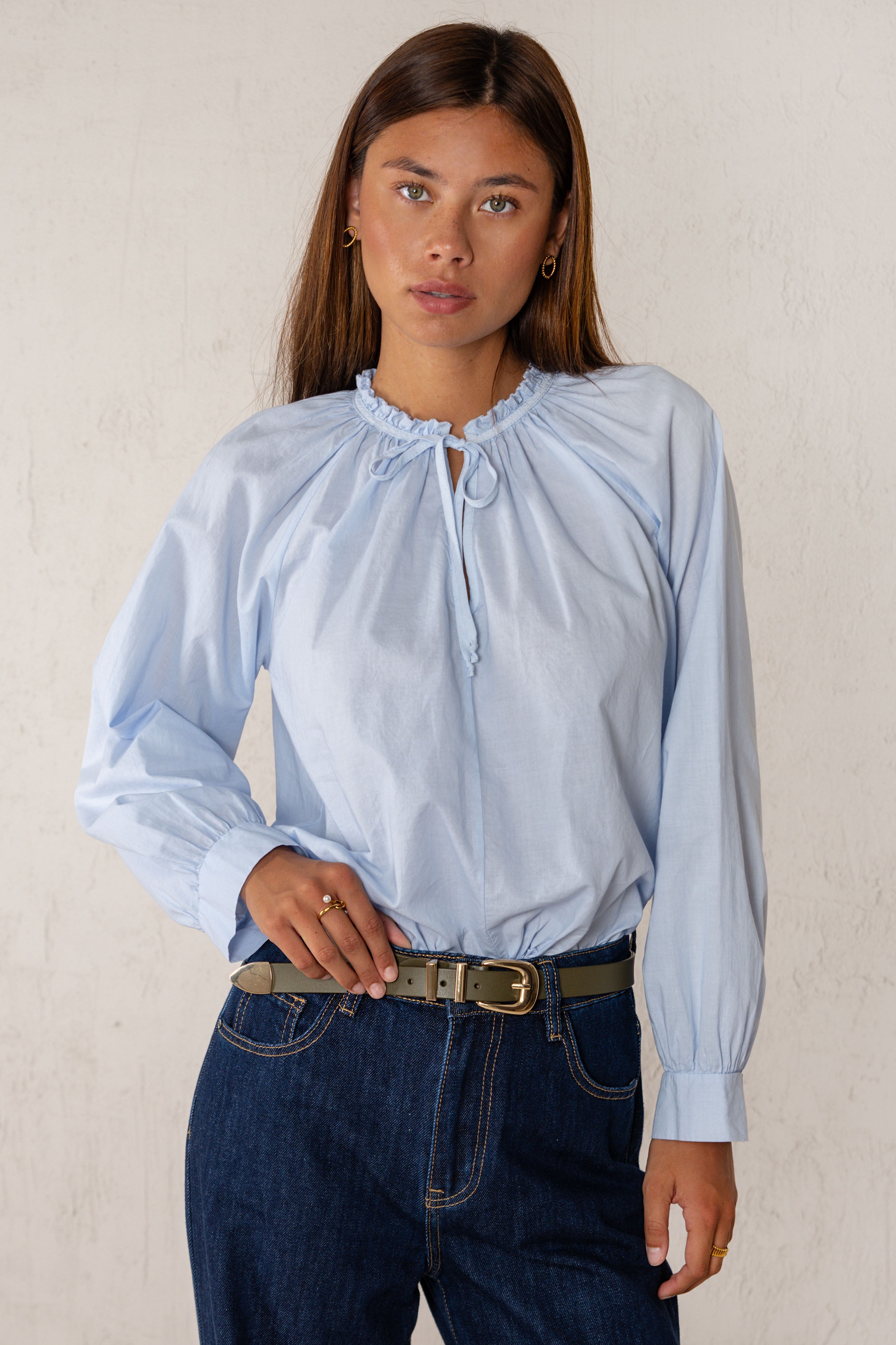 CAMISA CLEMENTINA // AZUL CIELO