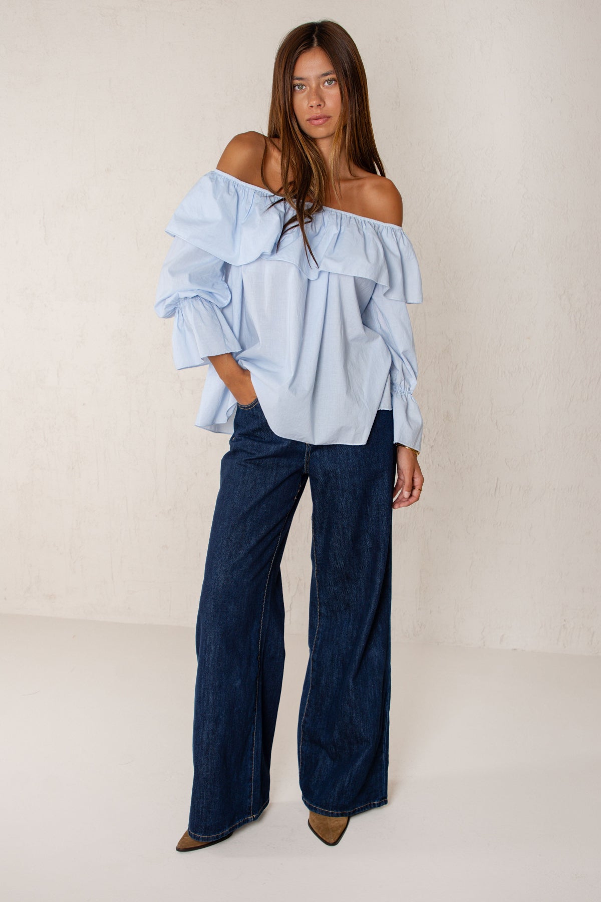 CAMISA OLIMPIA // AZUL CIELO