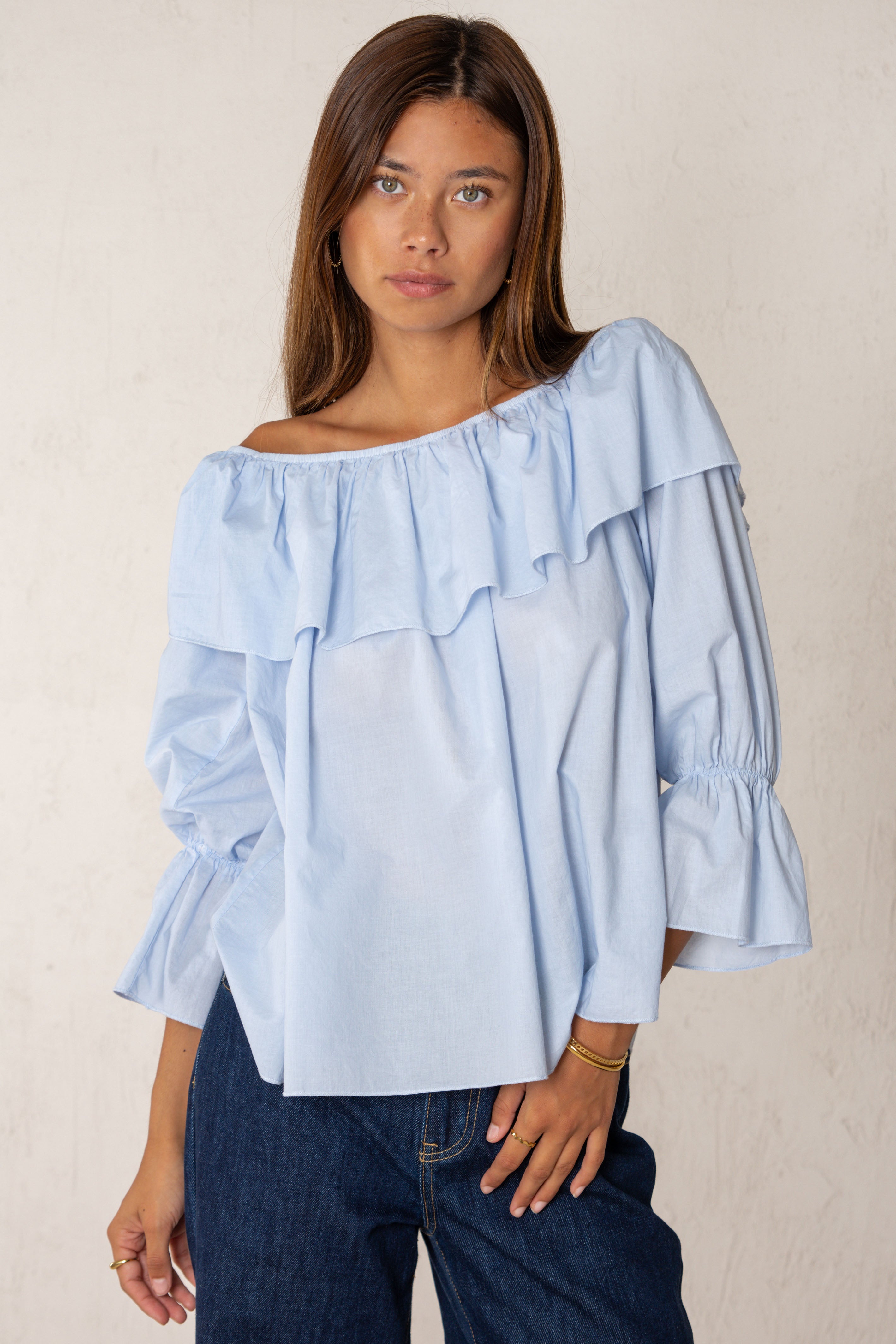 CAMISA OLIMPIA // AZUL CIELO