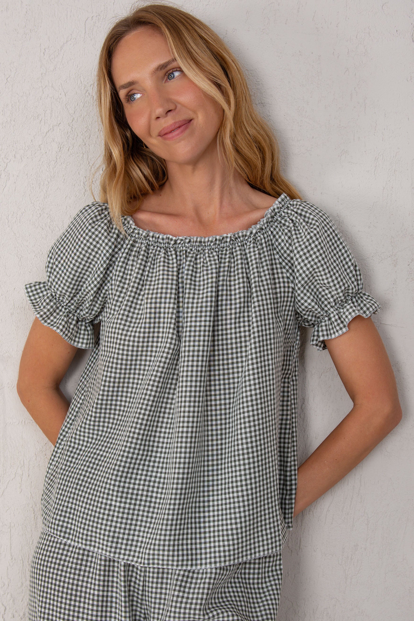 CHEMISE CLAUDIA VICHY VERTE