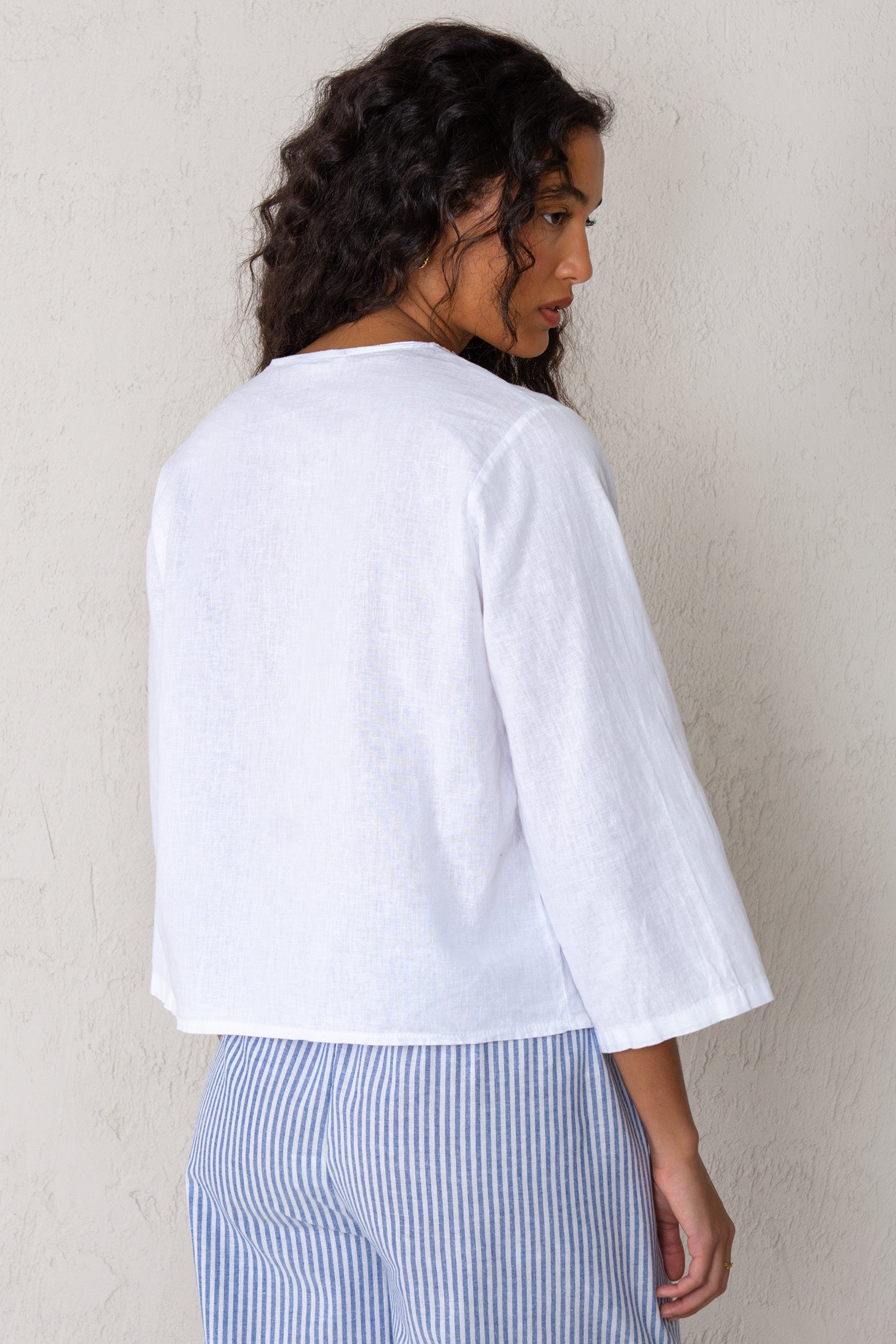 ELENA SHIRT // WHITE LINEN