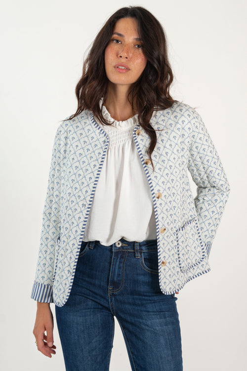 CHAQUETA BEA // FLORES AZUL image 1