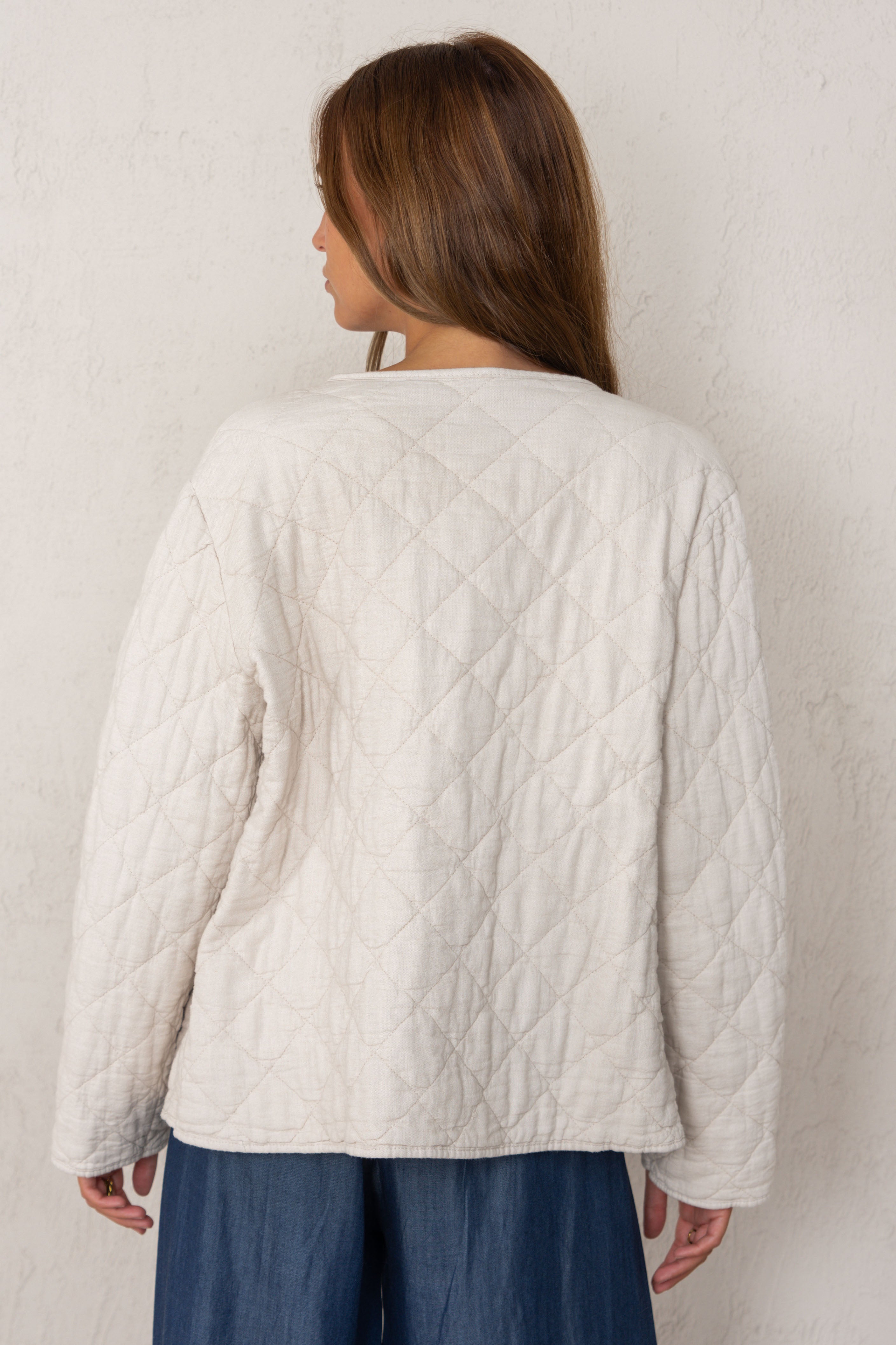 CHAQUETA DANIELA // LINO BEIGE