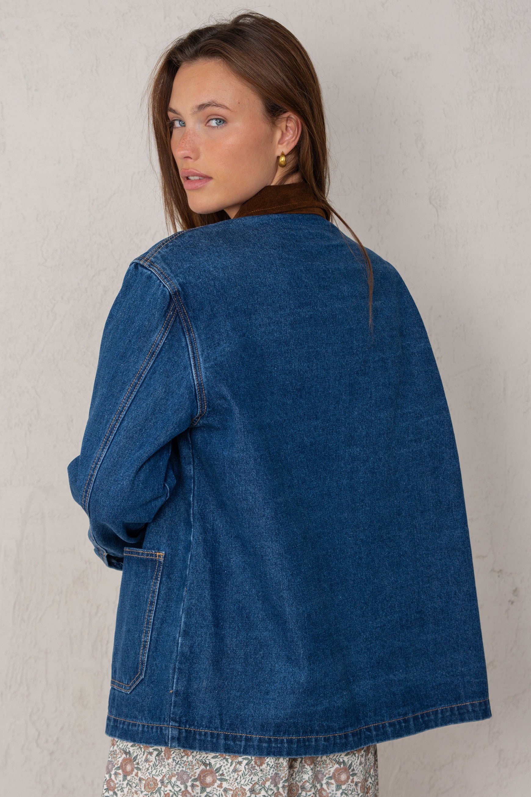 CHAQUETA PAULA // DENIM OSCURO