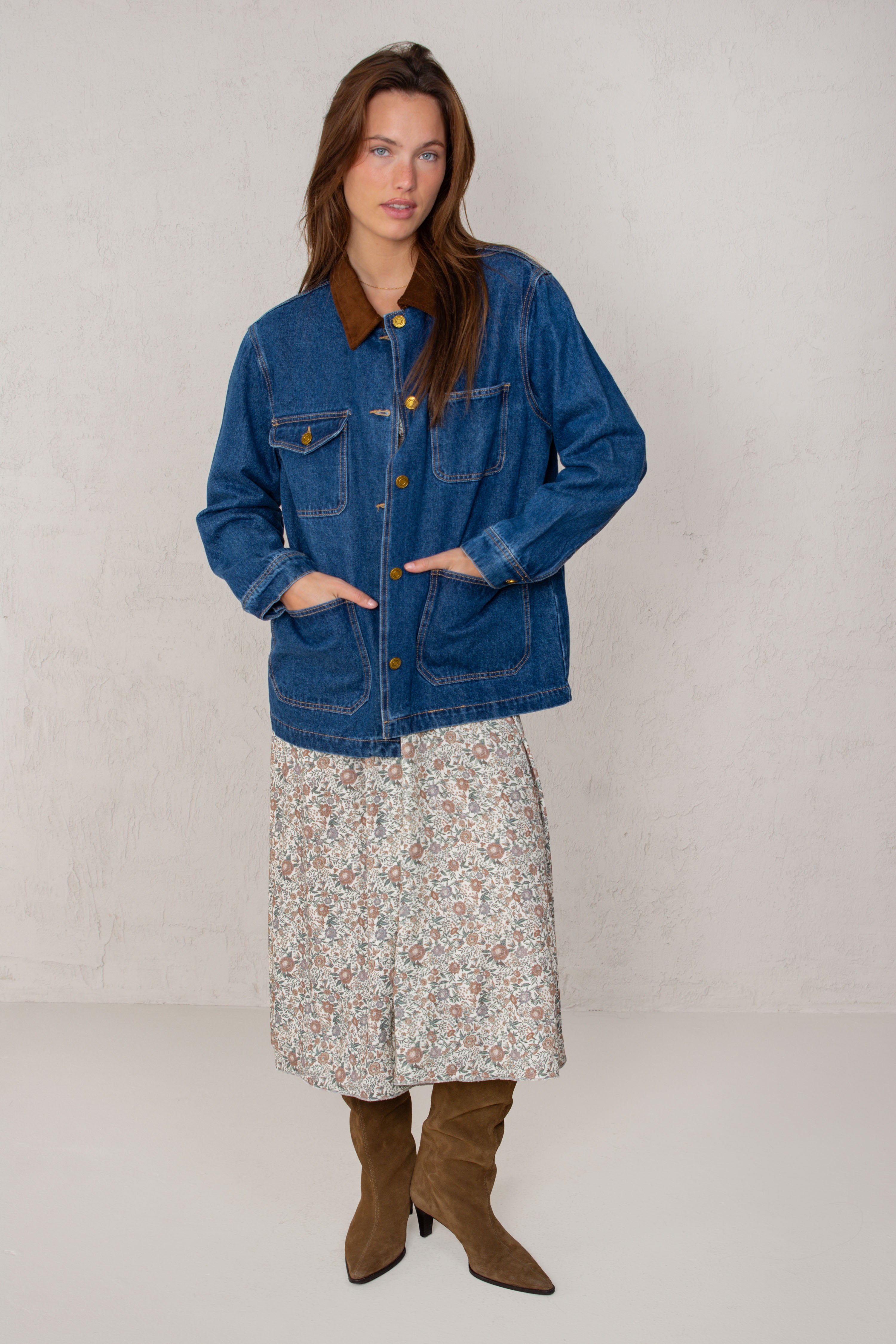 CHAQUETA PAULA // DENIM OSCURO