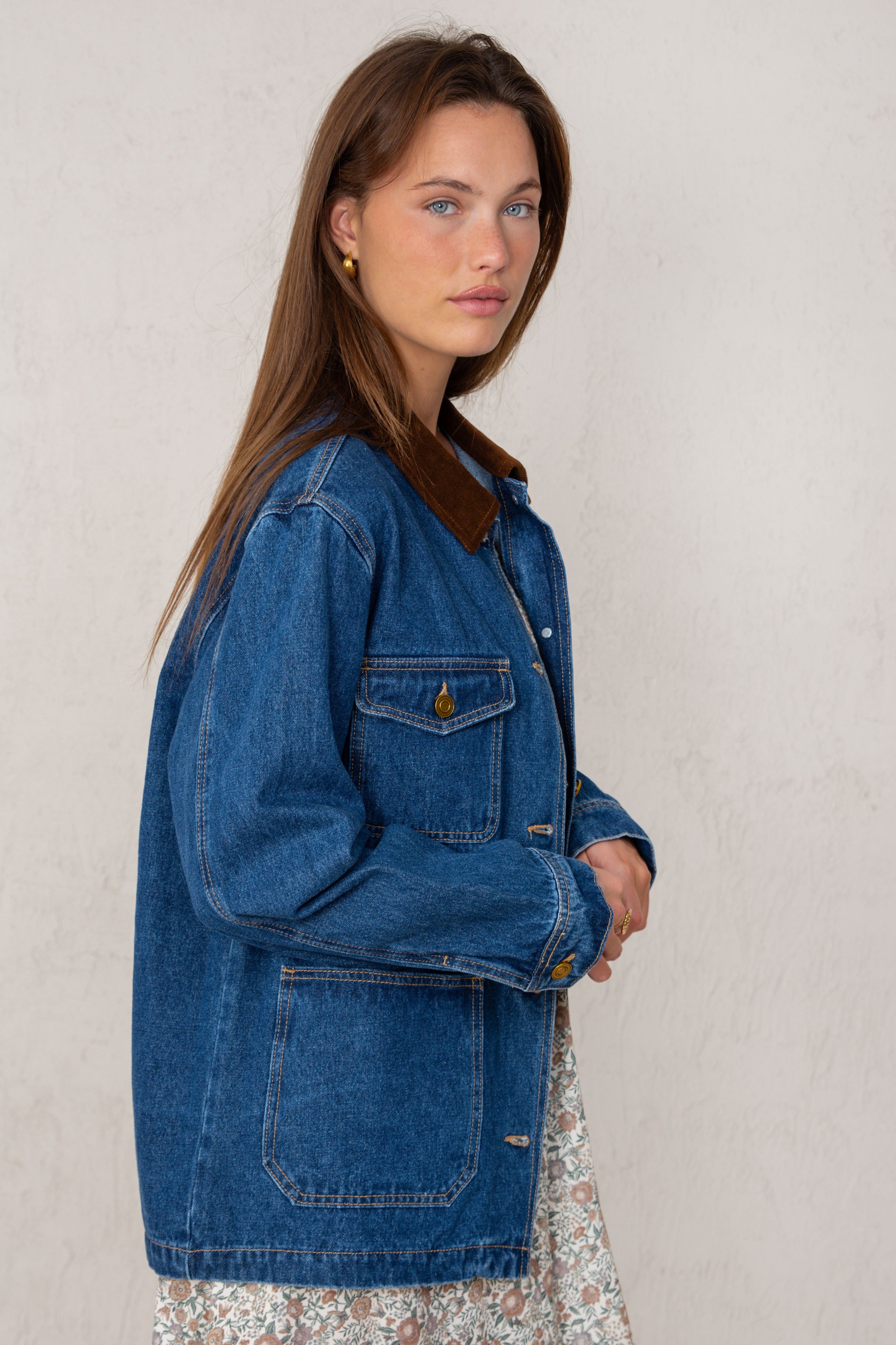 CHAQUETA PAULA // DENIM OSCURO