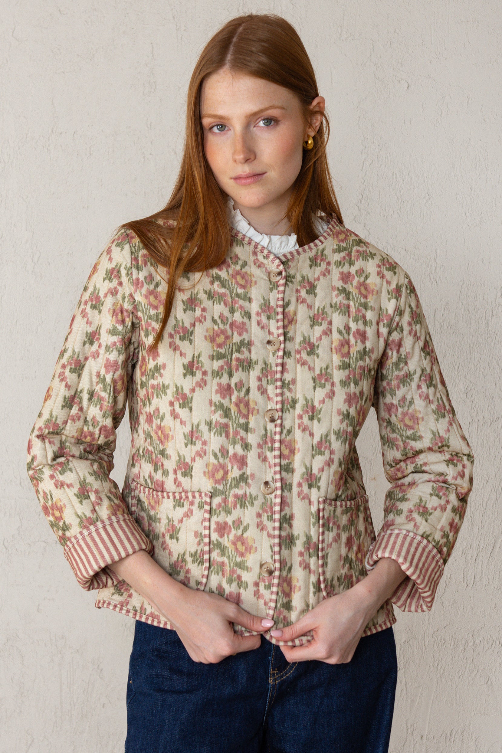 CHAQUETA BEA // FLORES ROSA