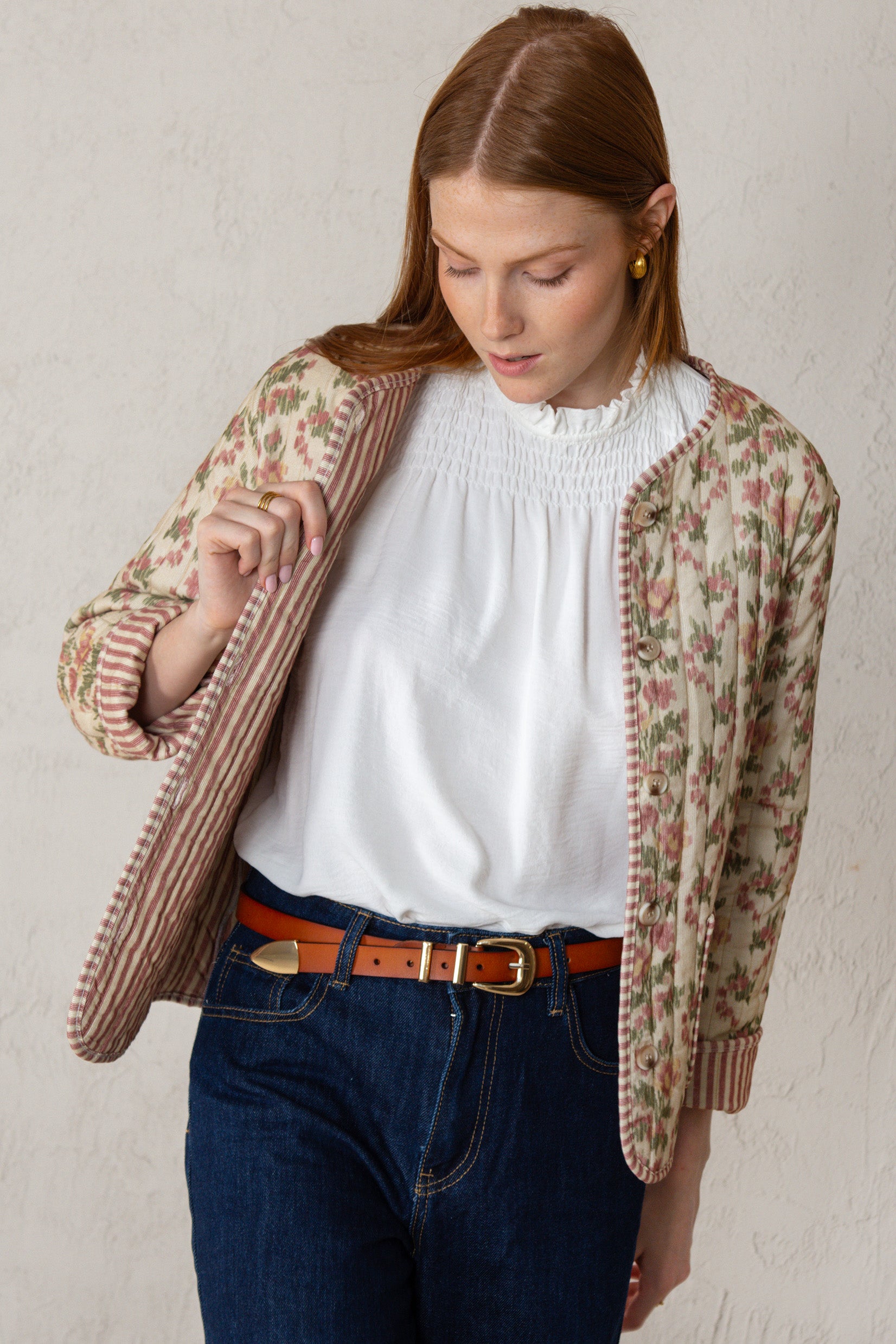 CHAQUETA BEA // FLORES ROSA