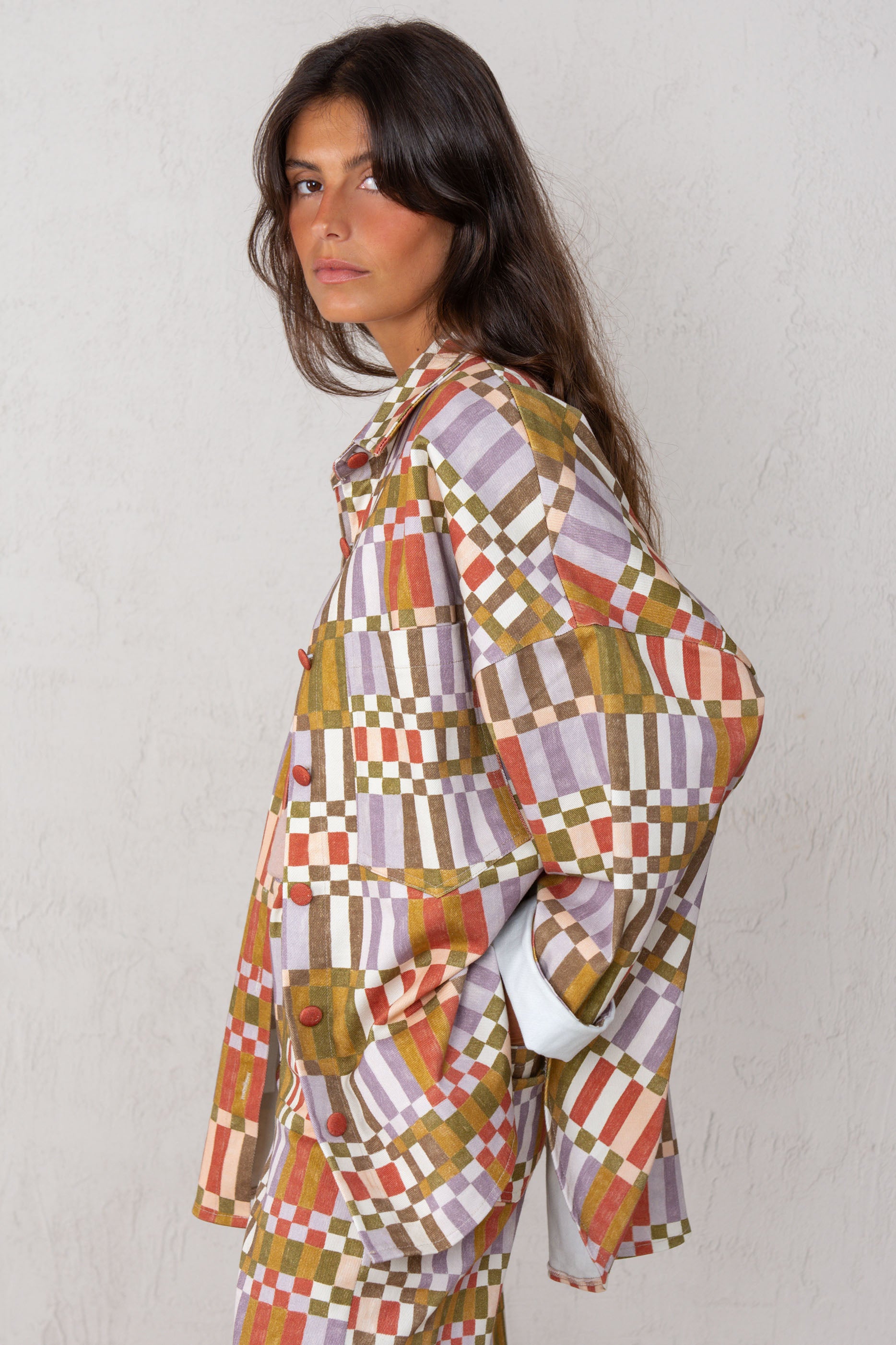 CELIA JACKET // GREEN CHECK