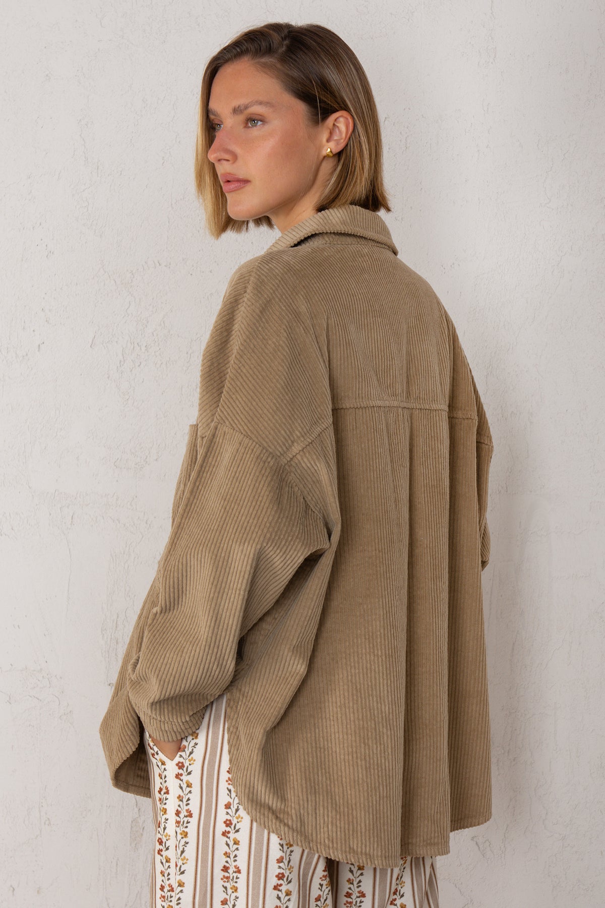 CELIA JACKET // BROWN CORDUROY