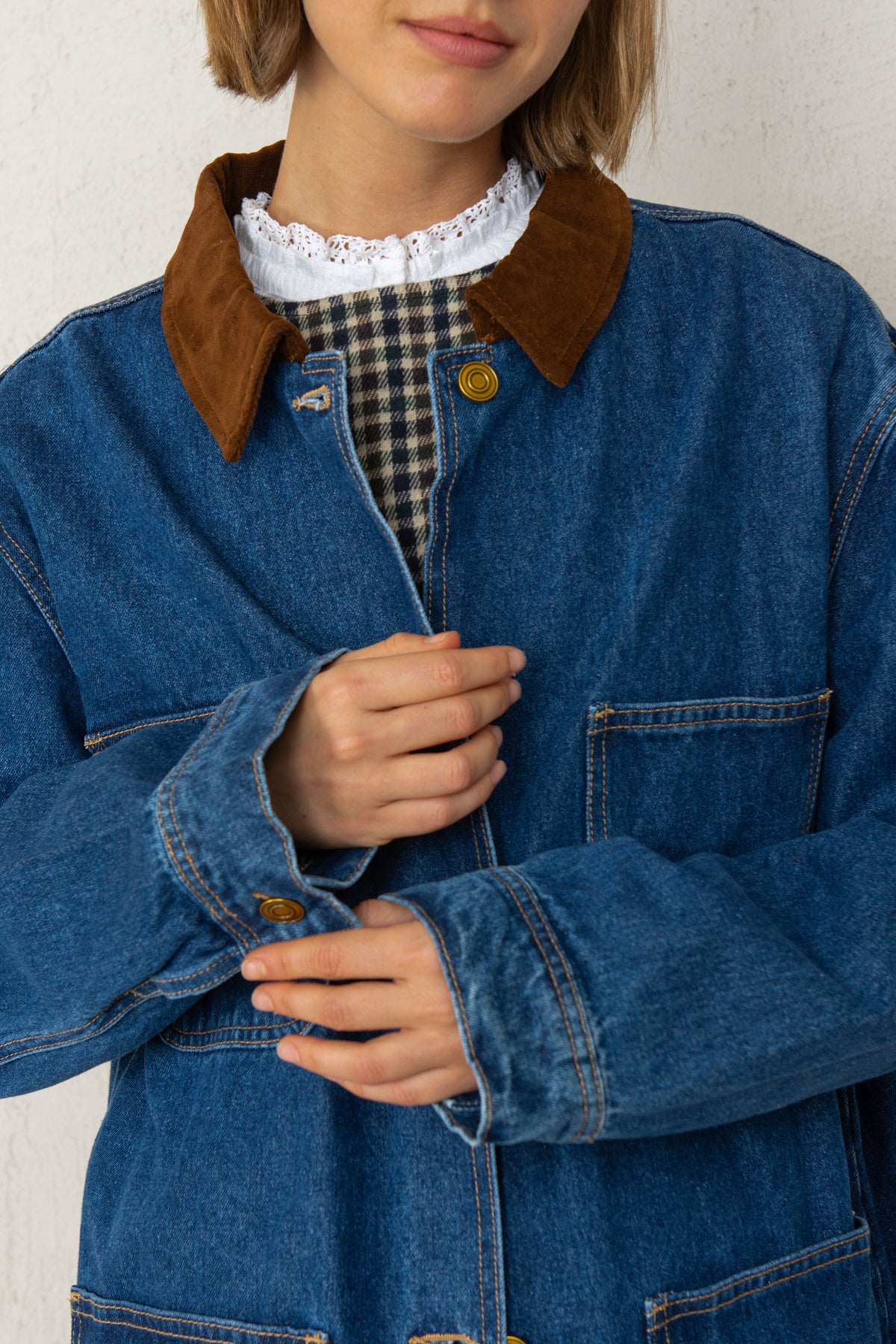 CHAQUETA PAULA // DENIM OSCURO