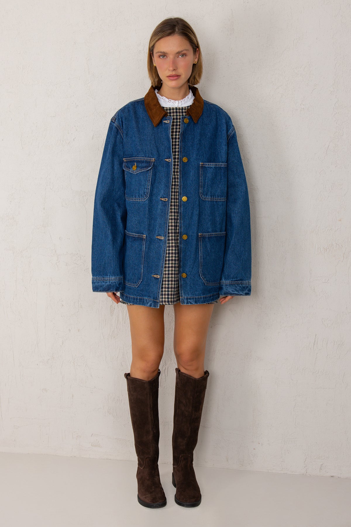CHAQUETA PAULA // DENIM OSCURO